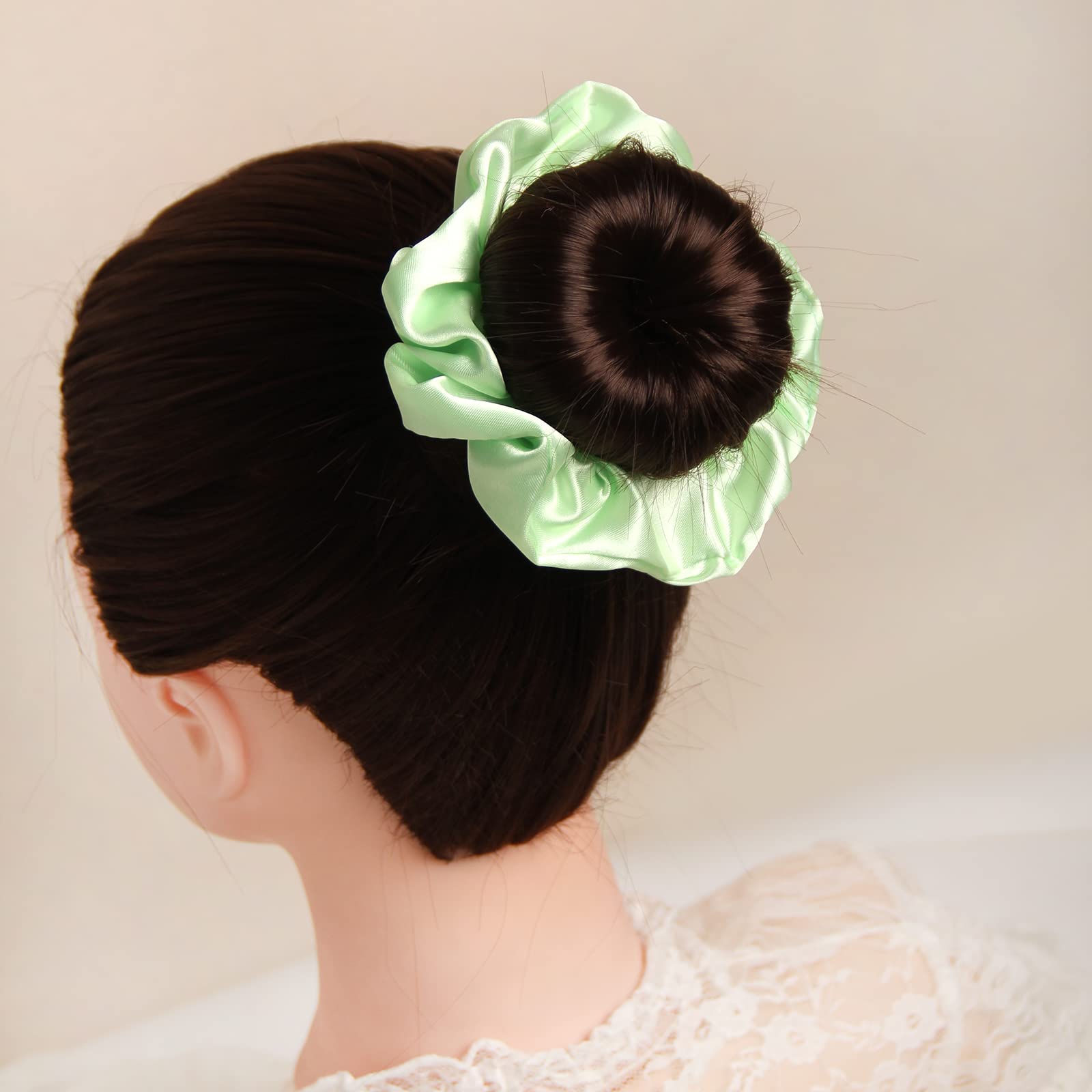 Satin Scrunchies Hair Ties for Women - 8 Pack, Soft Ponytail Holders for Daily Use & Work