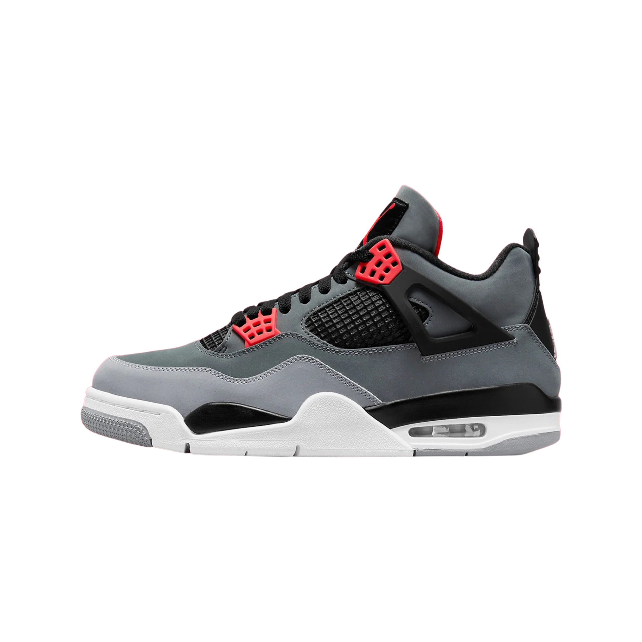 Air Jordan 4 Retro Infrared Dark Grey Black White Basketball Shoes - Men's Sneakers for Casual Wear & Street Style