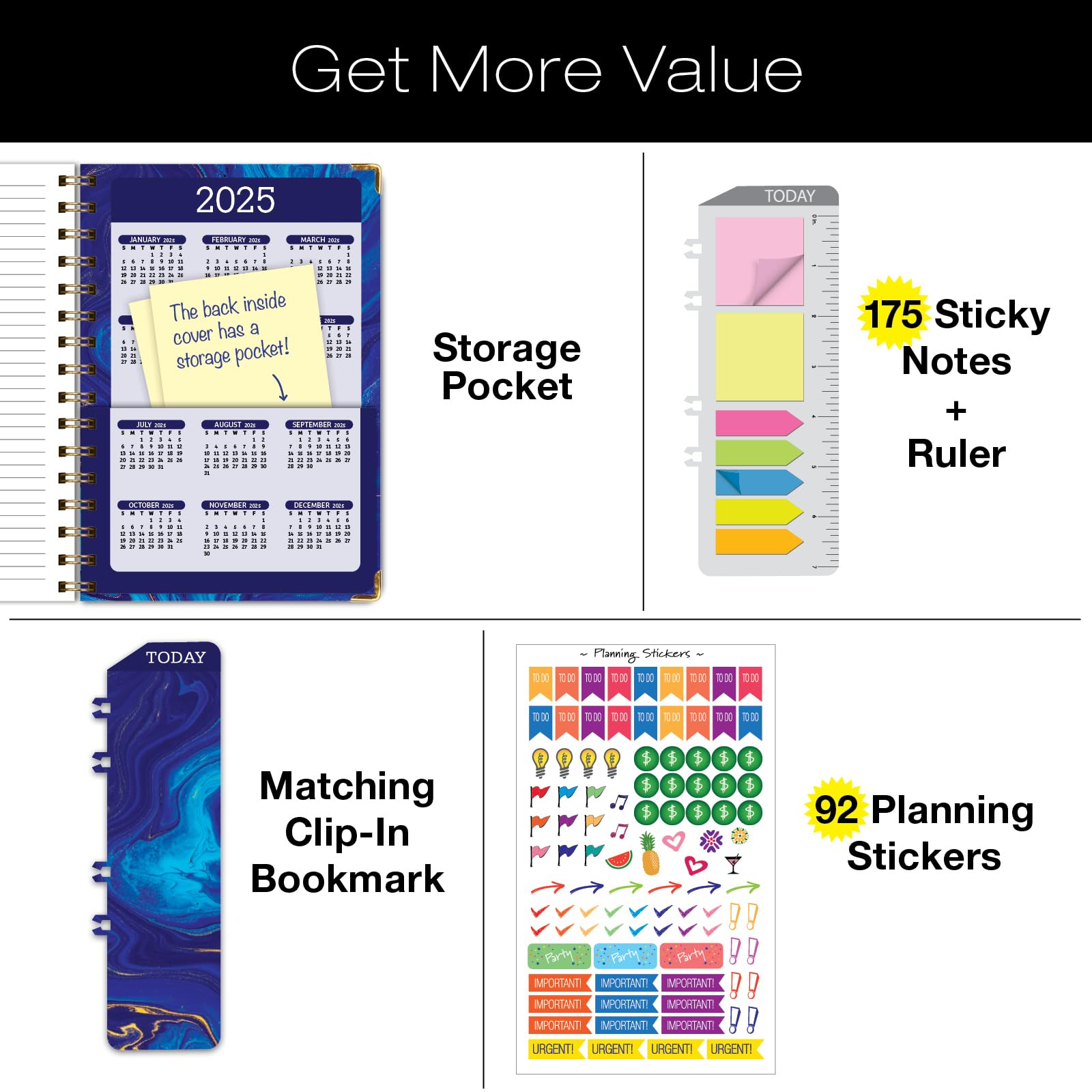 2024-2025 Academic Year Hardcover Planner (June 2024-July 2025) - 5.5