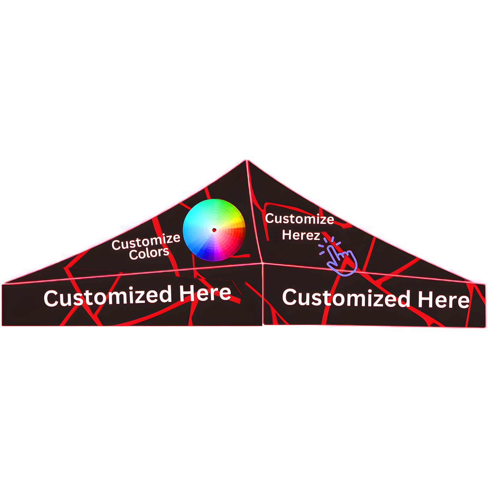 Custom 10x10 Canopy Tent Top with Logo - Personalized Pop Up Tent Cover Replacement for Outdoor Events & Business Advertising (Top Only, No Frame Included) - Perfect for Trade Shows, Festivals & Brand Promotions