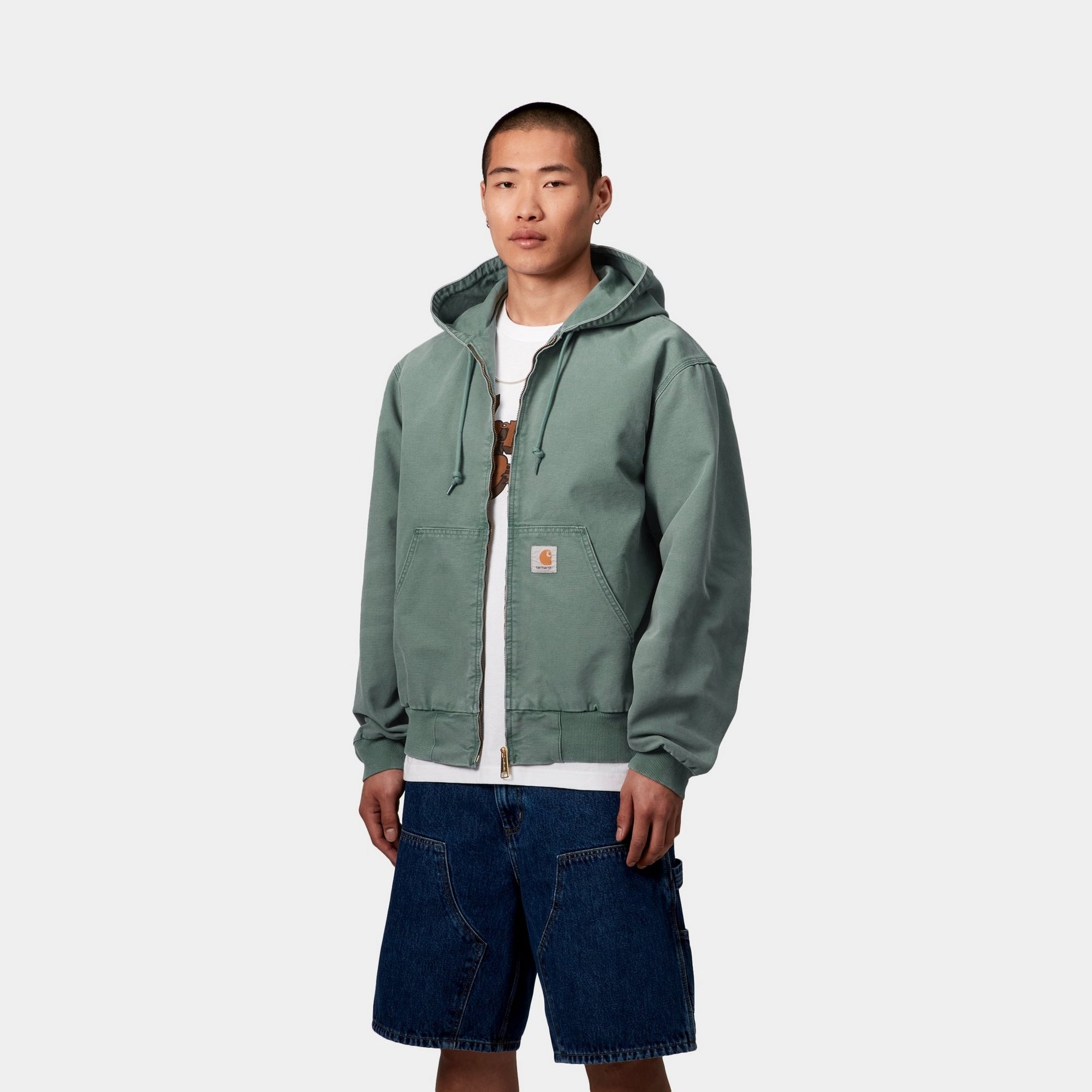 OG Active Jacket - Lightweight Spring Windbreaker for Men & Women | Stone Canvas Fabric in Silver Pine Color | Perfect for Outdoor Hiking, Jogging & Casual Wear