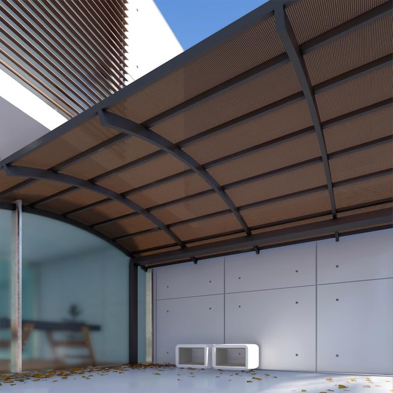6'x129' Sun Shade Fabric Roll - UV Blocking Outdoor Shade Cloth for Pergola, Patio, Backyard & Garden - Windproof Greenhouse Cover in Brown - Perfect for Sun Protection and Privacy Screening