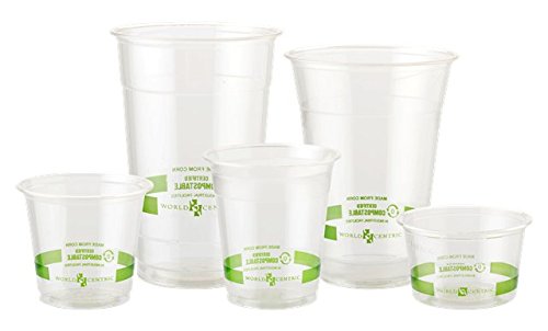 6 oz Compostable & Biodegradable Plastic Cold Cups - 2000 Count Bulk Pack | Perfect for Parties, Events, and Eco-Friendly Beverage Service