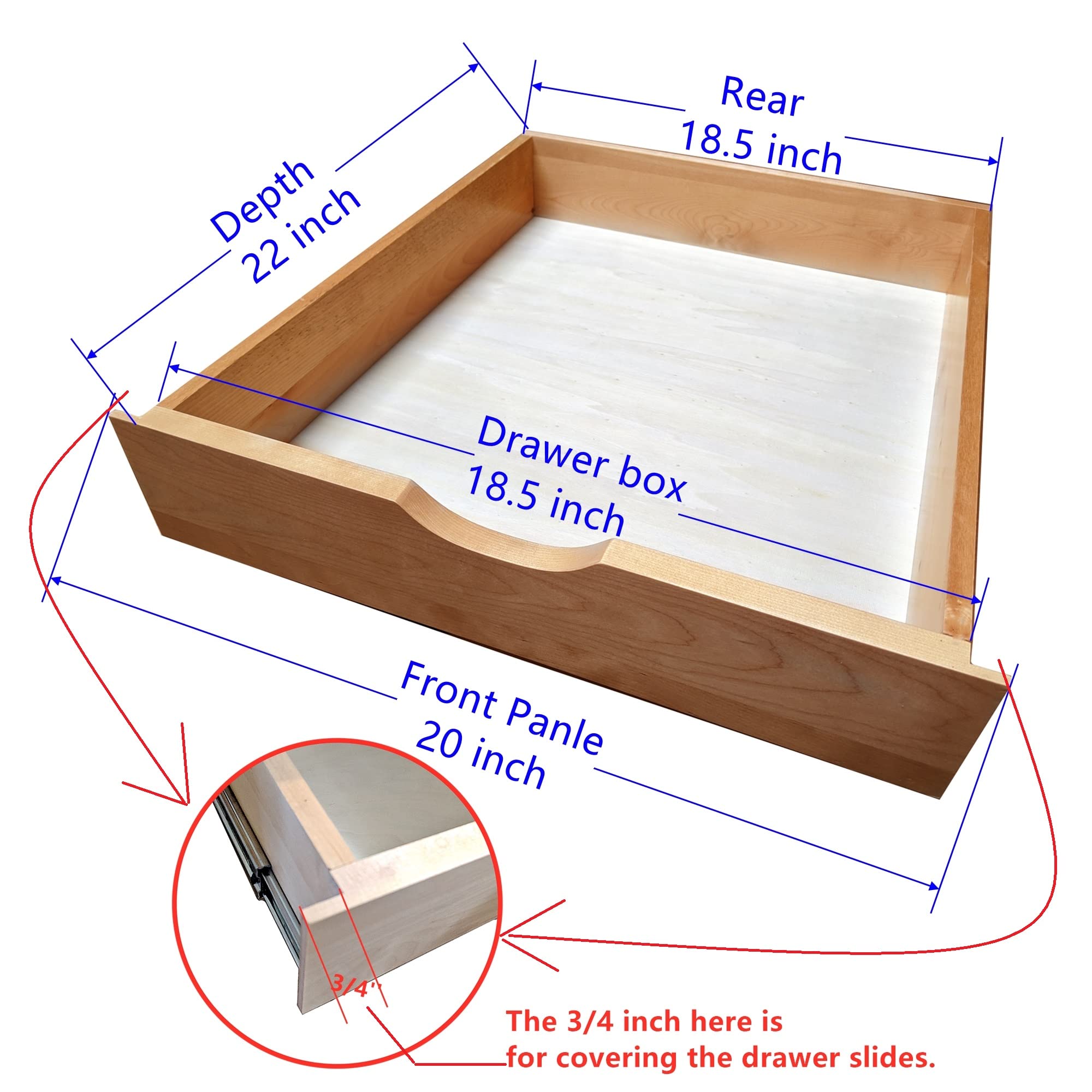 ELYSIAN 20-Inch Wide Soft Close Kitchen Drawer Organizer - Bottom Mount Pull Out Cabinet Storage Shelf for Cooking Utensils | Fully Assembled Wooden Under Cabinet Sliding Shelf for Easy Access to Pots, Pans & Kitchen Tools