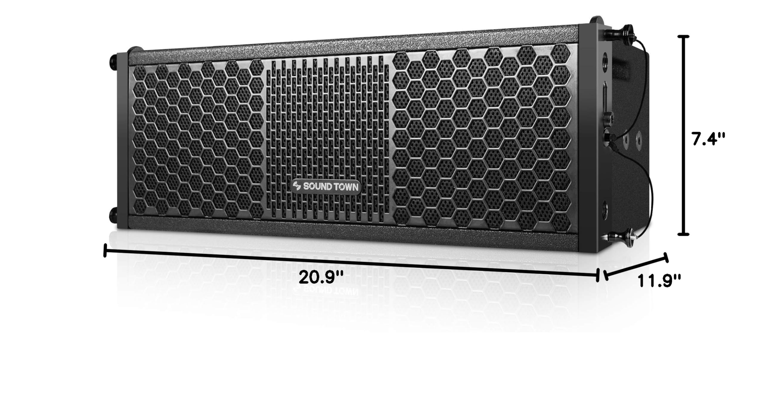 Sound Town ZETHUS Series 2x5 Line Array Speaker System with Titanium Compression Driver - Professional PA Loudspeaker for Live Music, DJ Events & Outdoor Concerts (ZETHUS-205V2, Black)