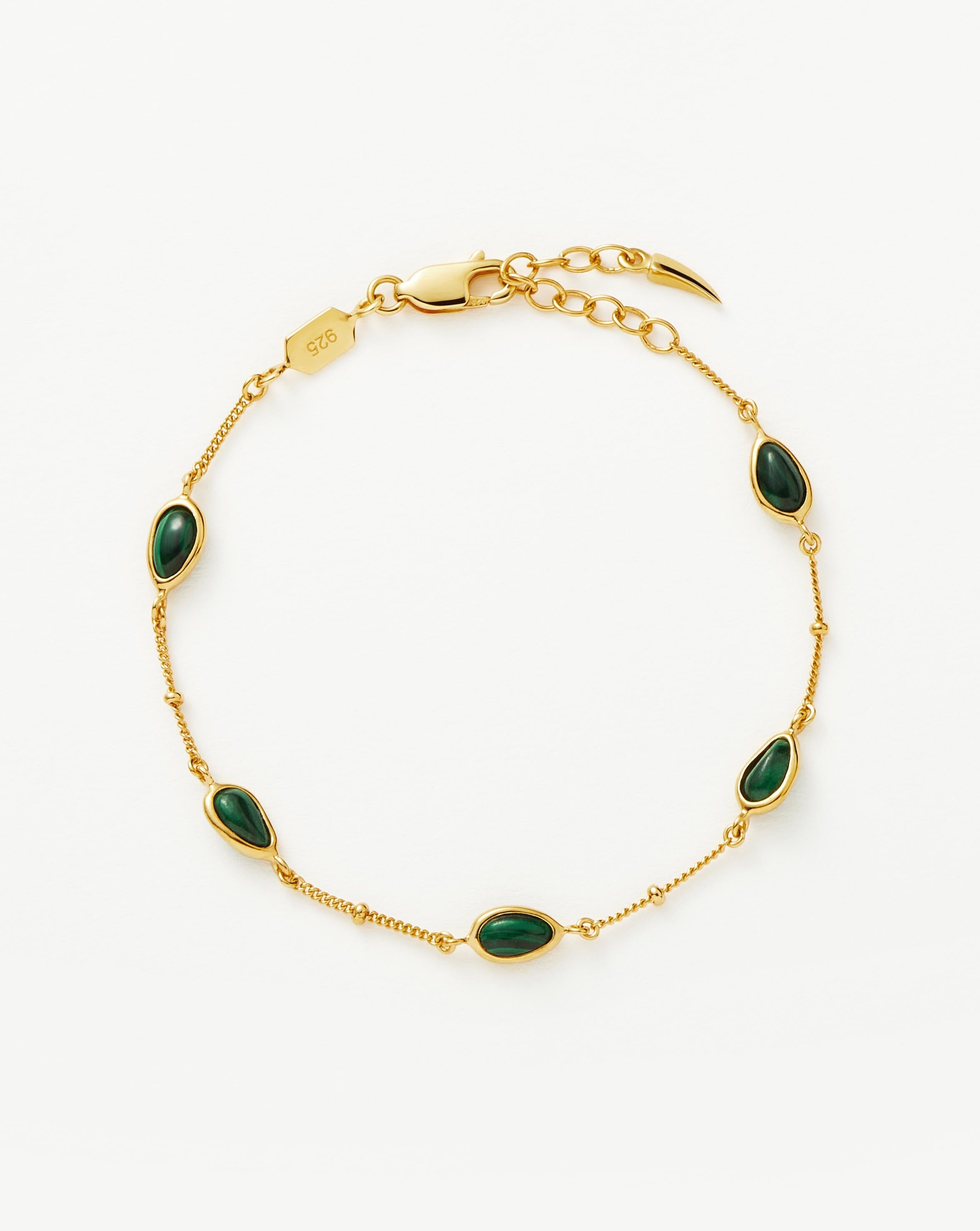 Magma Gemstone Charm Bracelet - 18k Recycled Gold Vermeil on Recycled Sterling Silver | Handmade Dainty Jewelry for Women | Perfect for Everyday Wear, Gifts & Special Occasions