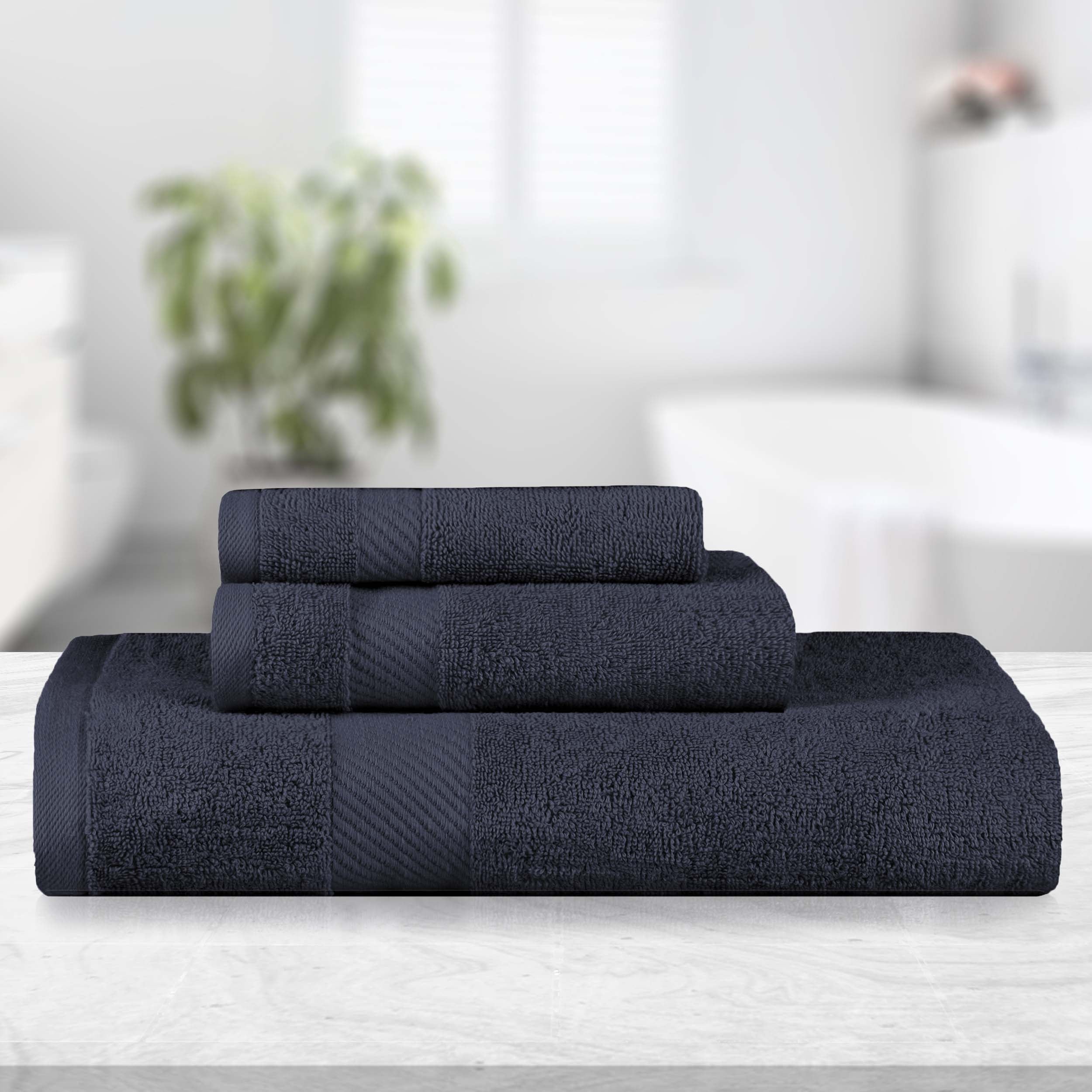 Premium Egyptian Cotton Quick-Drying 3-Piece Bath Towel Set - Ultra Soft & Absorbent for Spa, Gym & Luxury Home Use