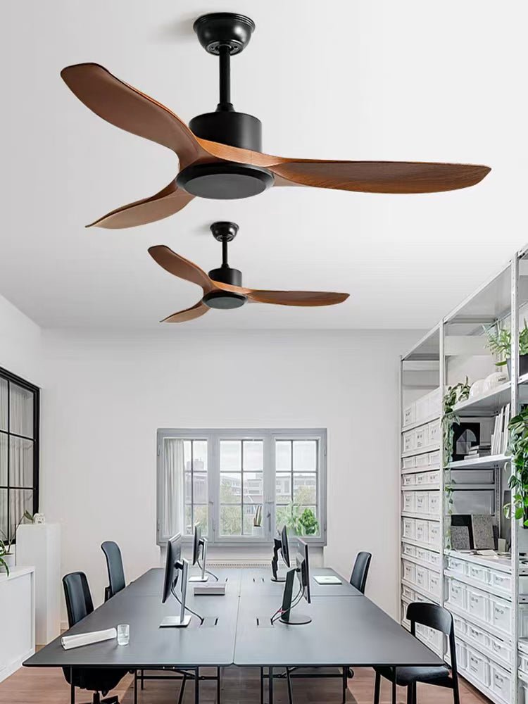 Amelia Ceiling Fan with Light - 52 Inch Modern Flush Mount Indoor Ceiling Fan - Quiet Reversible Motor - 3 Speeds - Remote Control - Perfect for Living Room, Bedroom, and Office