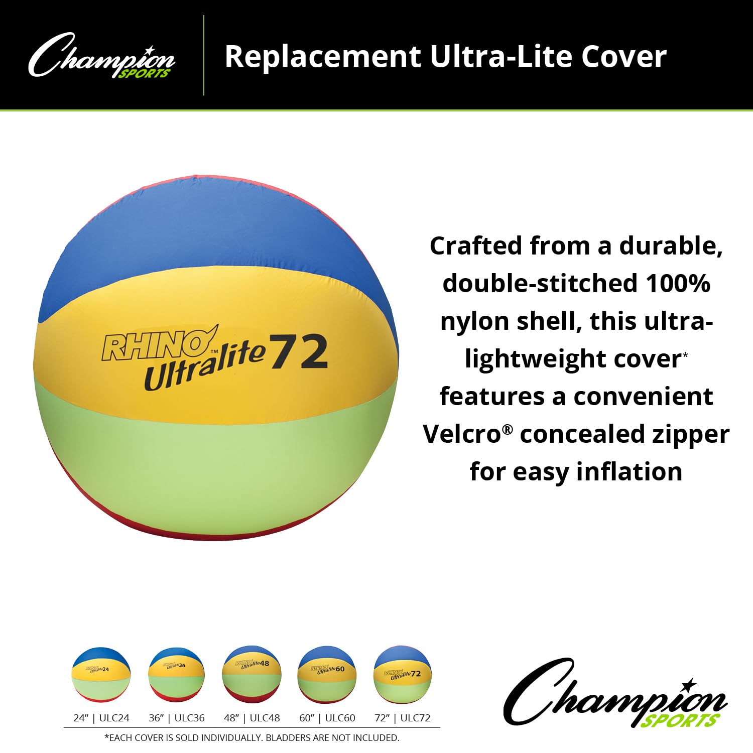 Champion Sports Replacement Ultra Lite Cover - Lightweight Durable Sports Equipment Protection for Baseball, Softball, and Soccer - Perfect for Training, Games, and Outdoor Practice