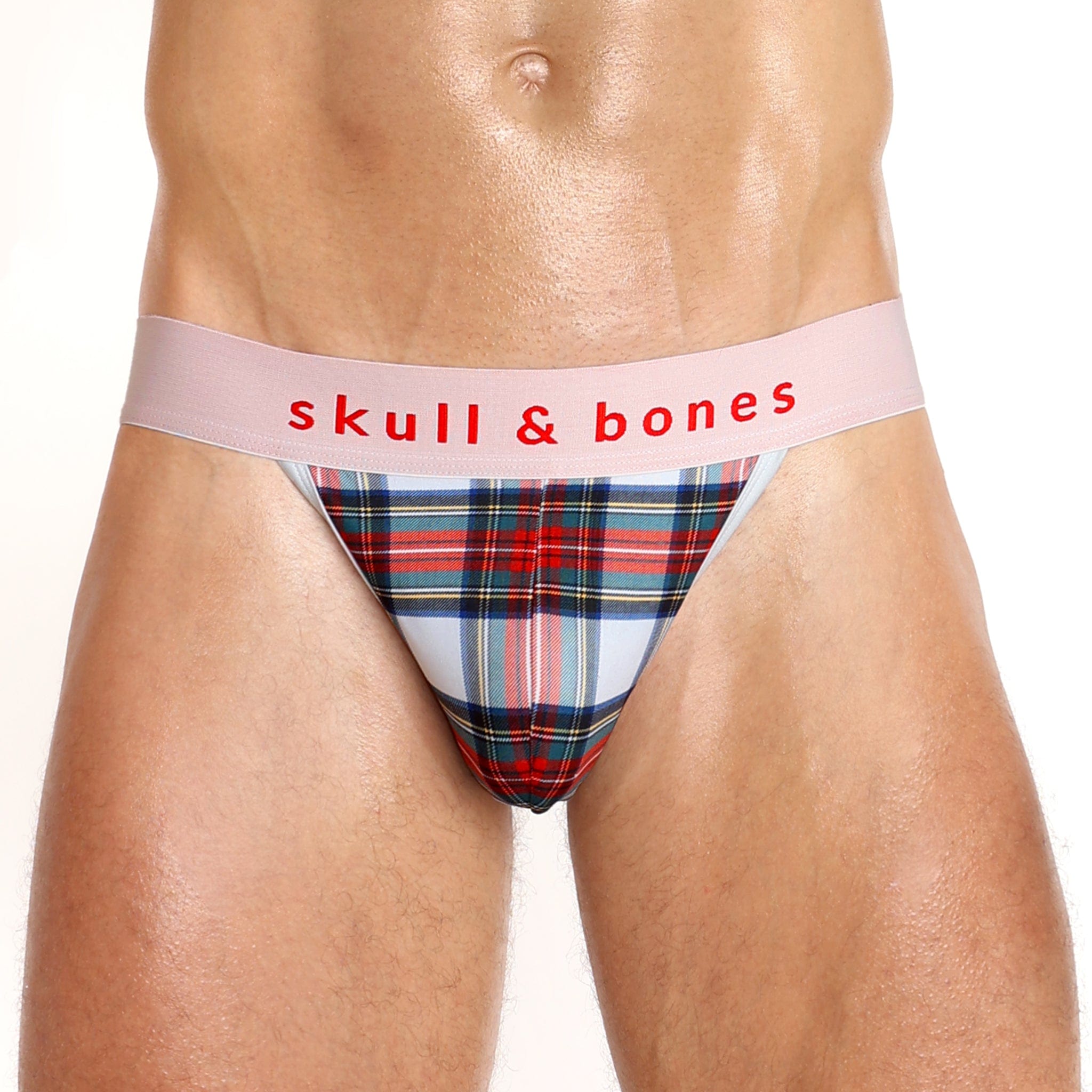 Men's Tartan Plaid Sport Brief Underwear - White - Comfortable Athletic Boxer Briefs for Running, Gym & Everyday Wear