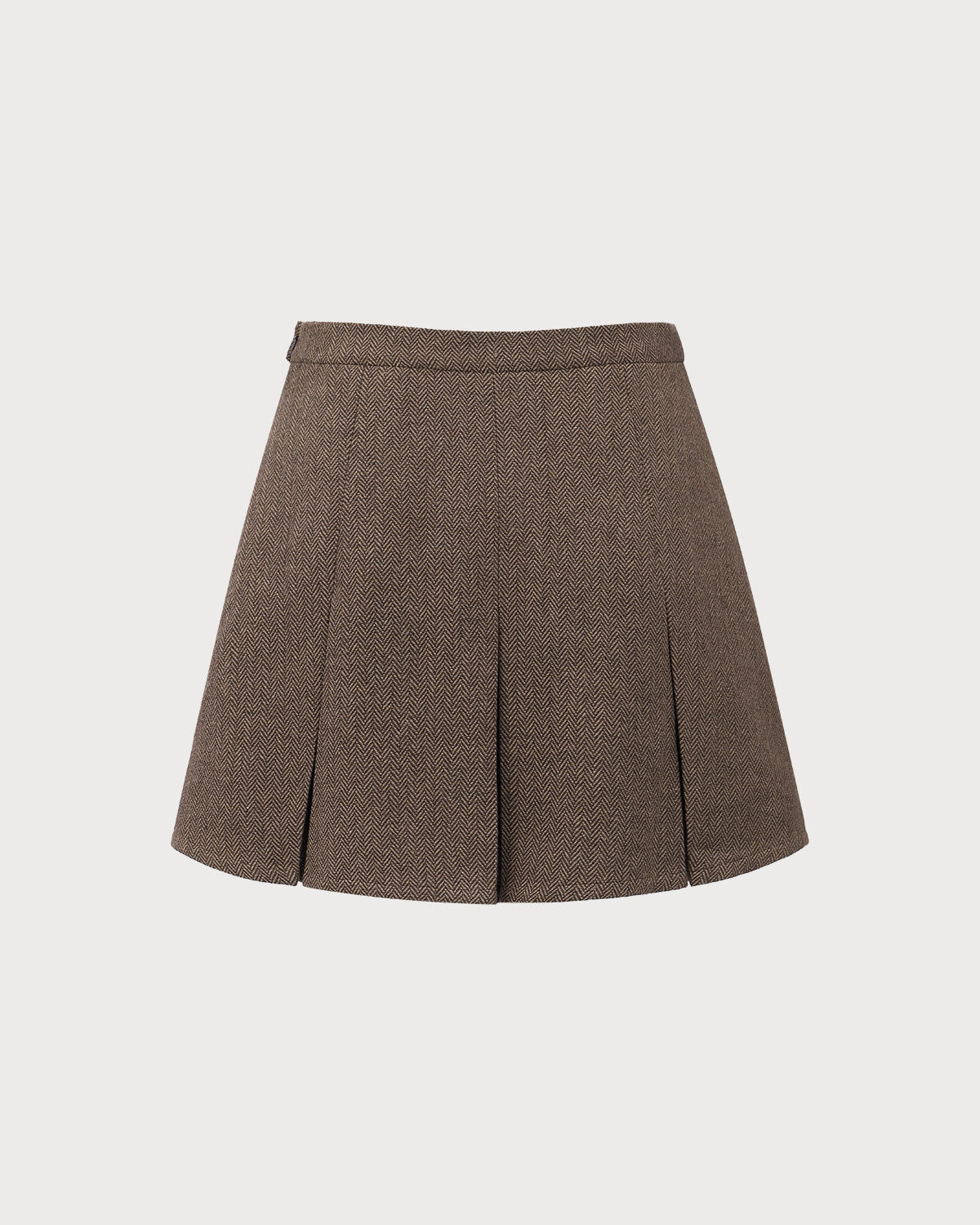 Stylish Brown Striped Pleated Mini Skirt for Women - Trendy High Waist A-Line Skirt for Casual Outfits & Summer Fashion