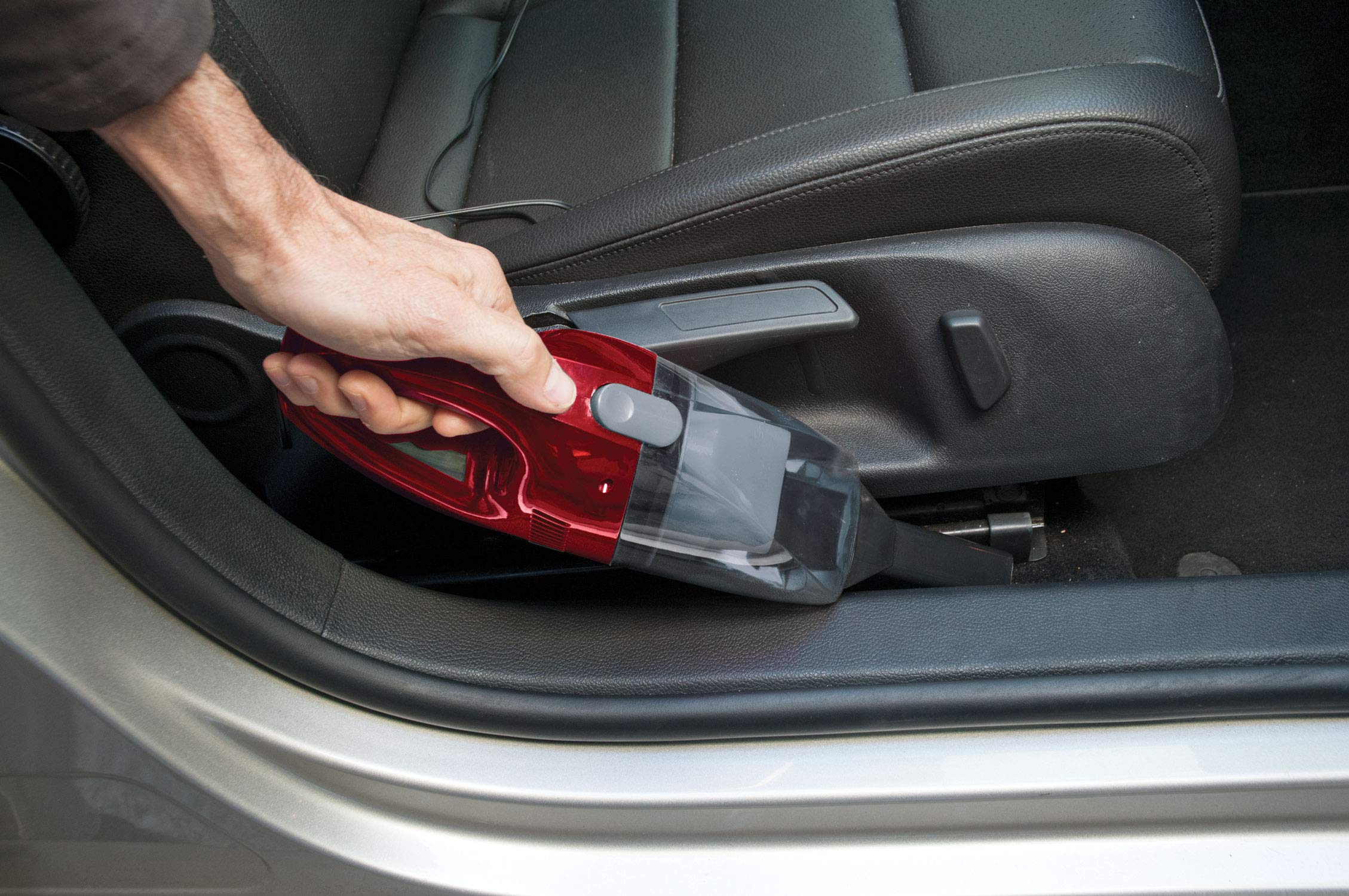 12V Portable Car Vacuum Cleaner - 65W Powerful Handheld Vacuum for Dry Surfaces in Auto, Truck, RV & Boat | 9' Cord & Slim Nozzle for Hard-to-Reach Areas | Ideal for Cleaning Seats, Carpets & Tight Spaces