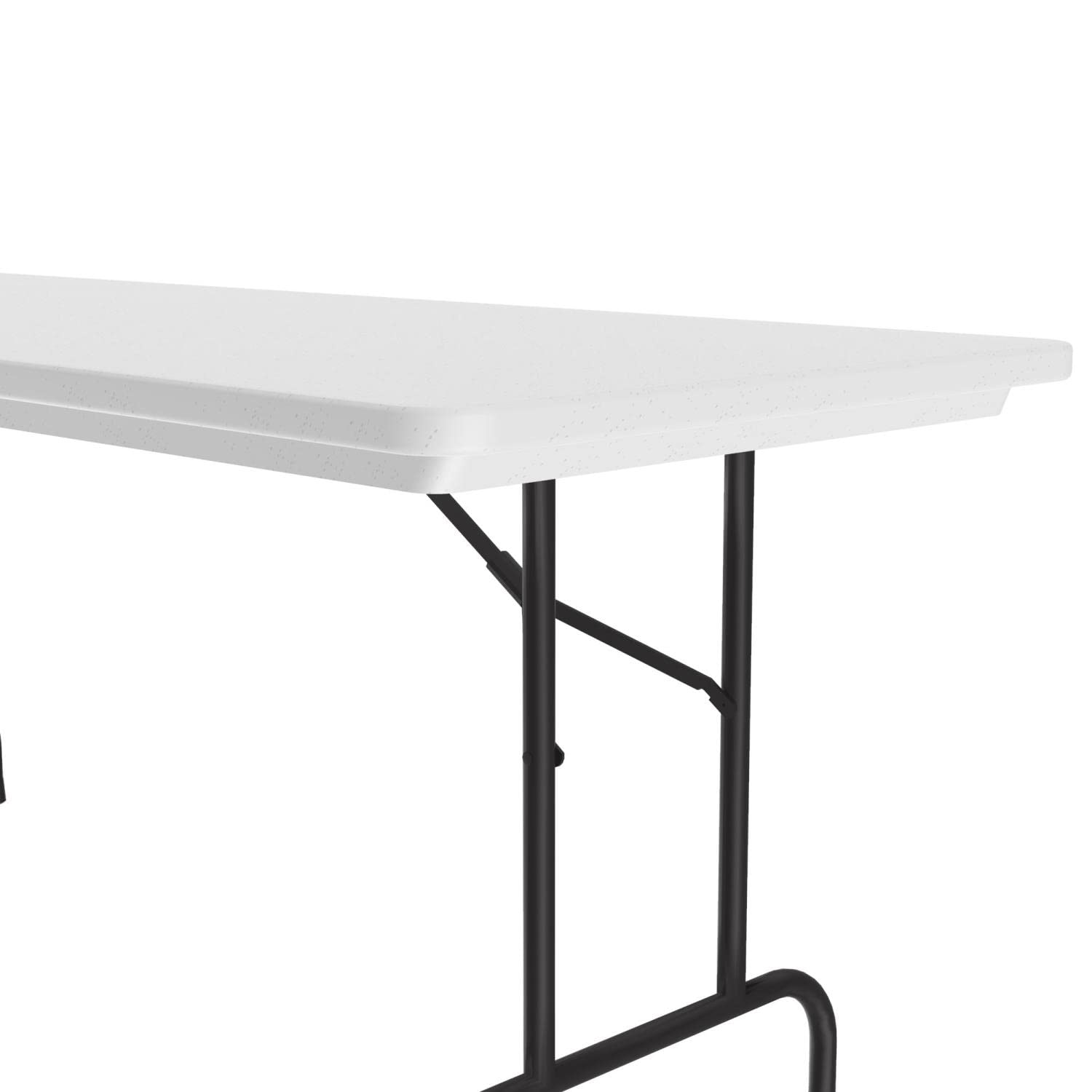 Correll Home Office Adjustable Tamper-Resistant Folding Table - Heavy Duty 60x30 Inches Rectangular Desk for Office, Classroom & Correctional Facility - Gray Granite Finish - Space Saving Foldable Design for Small Spaces & Multi-Purpose Use