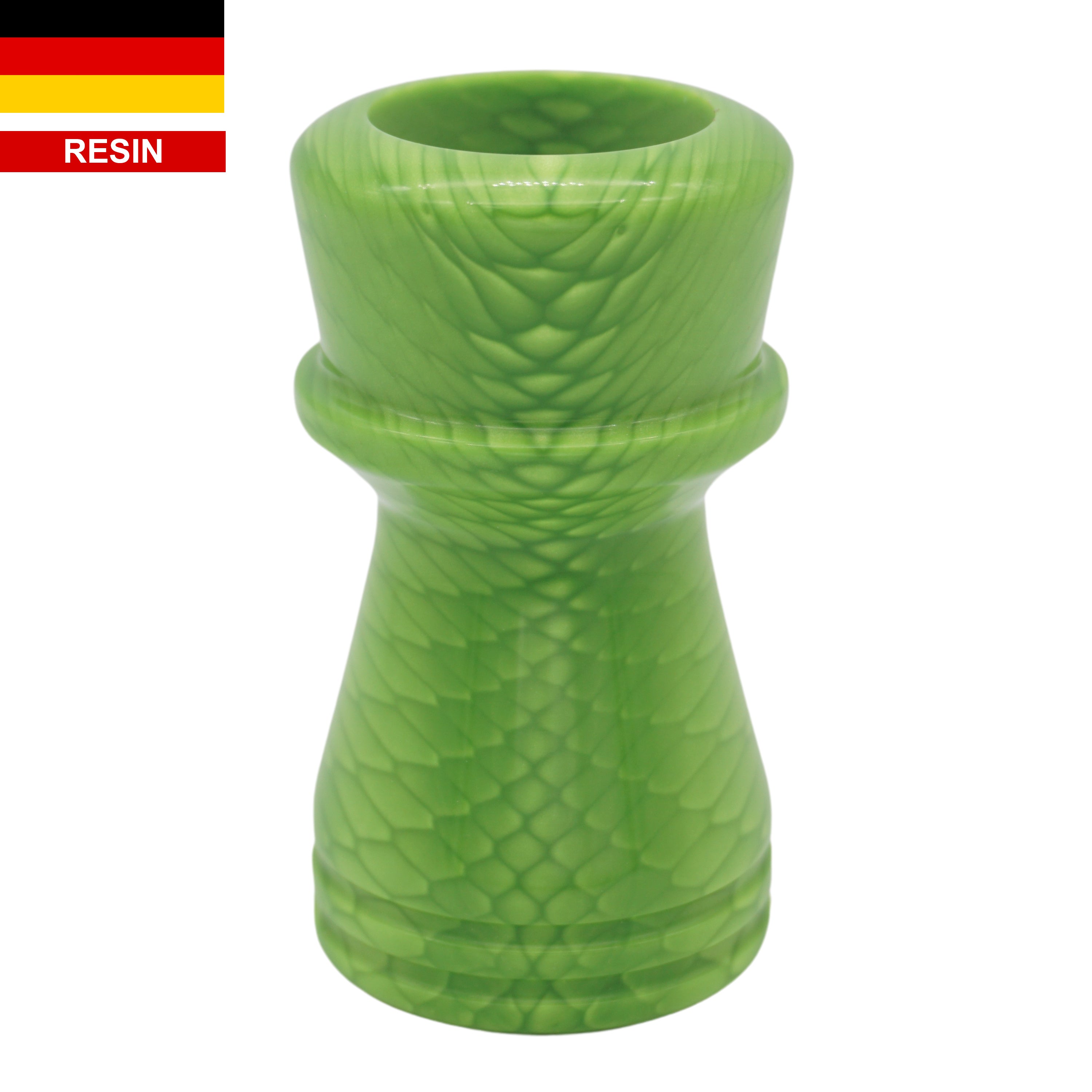 Premium Green Snakeskin Handmade Shaving Brush Handle - Fits 24mm & 26mm Knots - Perfect for Wet Shaving & Grooming Gifts for Men