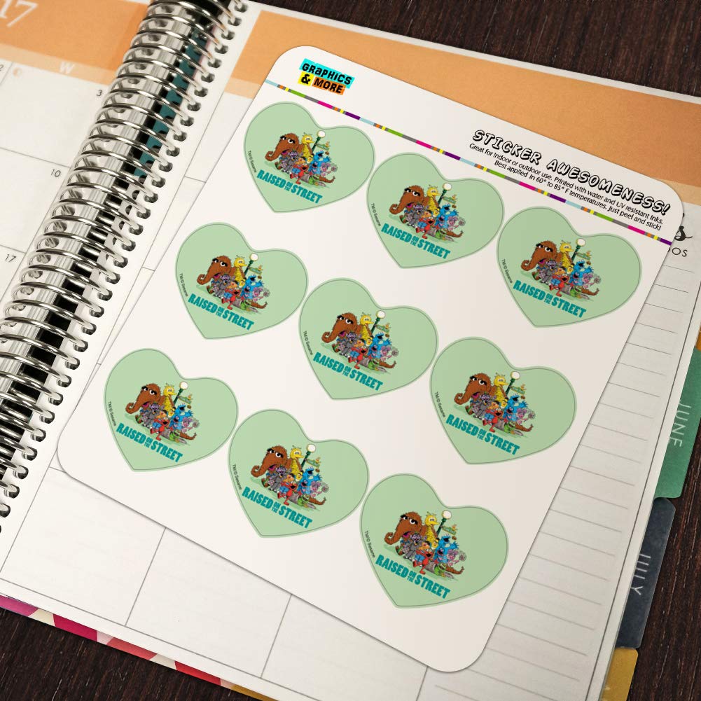 Sesame Street Heart Shaped Planner Stickers - Scrapbook & Craft Decals for Journals, Calendars, DIY Projects - Perfect for School, Office & Gift Giving