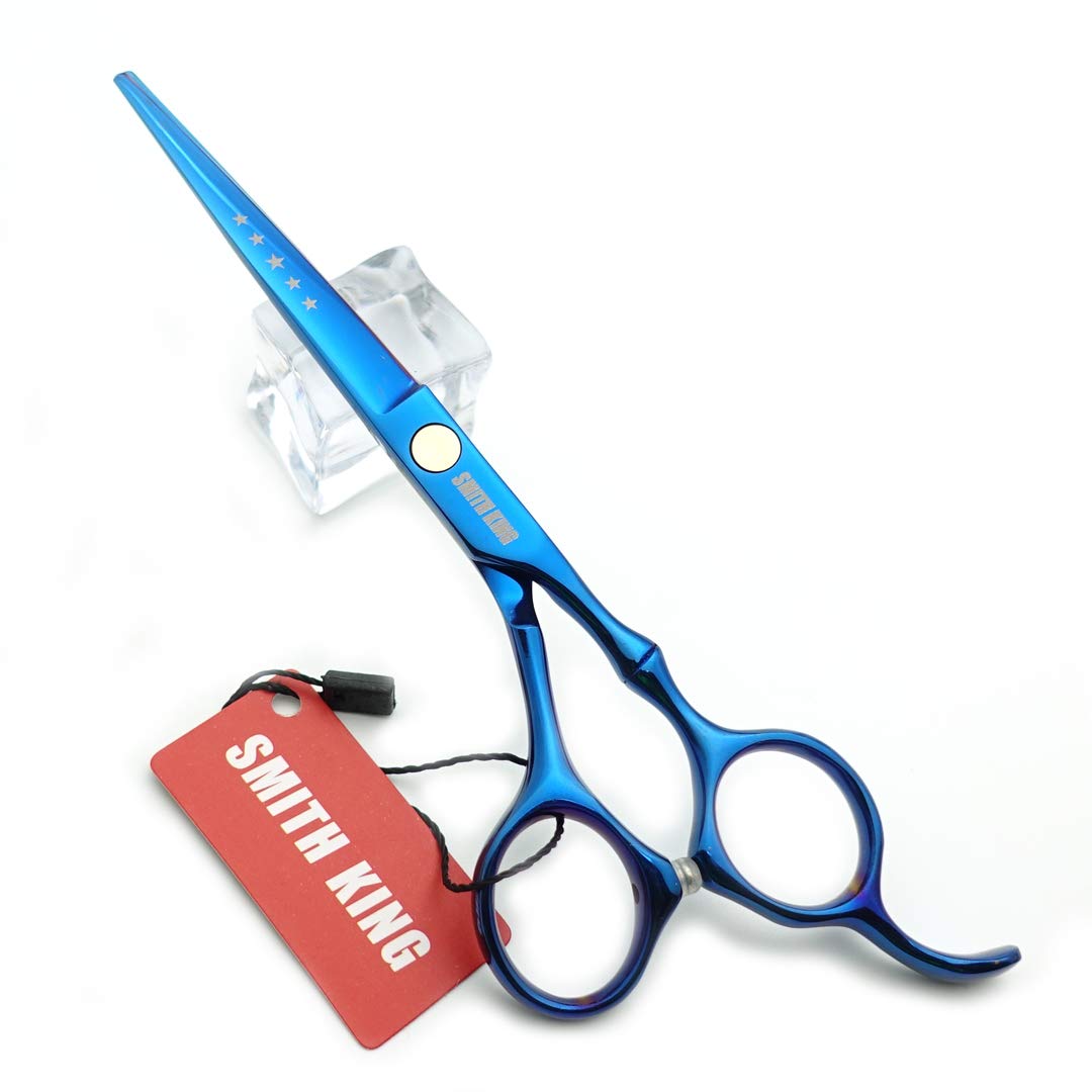 6.0 Inch Professional Hair Cutting Scissors Set - Barber Shears, Thinning Scissors with Razor Edge & Styling Comb - Salon Quality Hairdressing Tools (Blue) | Perfect for Home Haircuts, Styling & Professional Salon Use