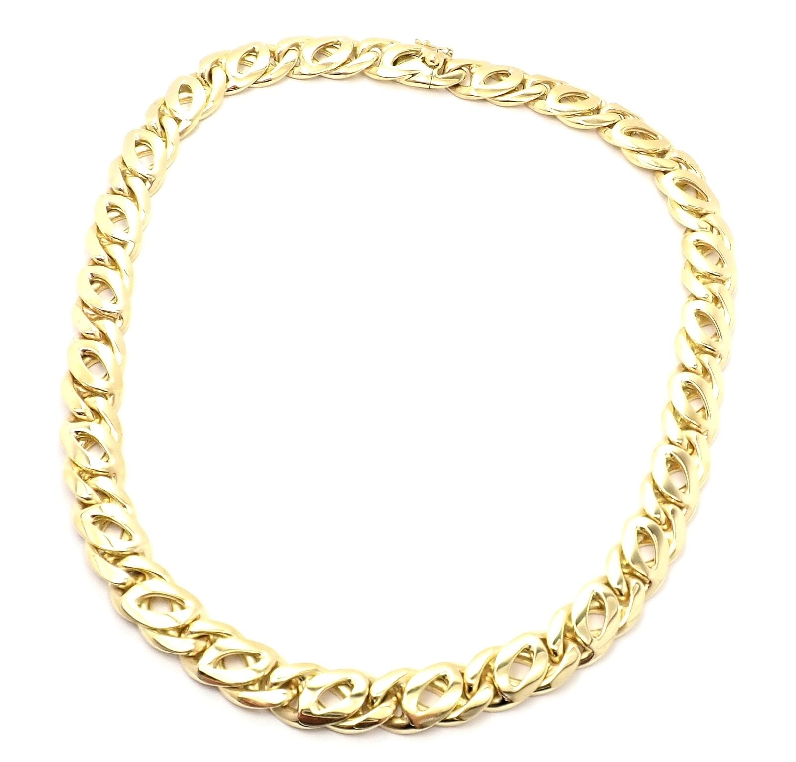 Authentic Vintage Cartier 18k Yellow Gold Link Chain Necklace - Luxury Jewelry for Women, Perfect for Weddings, Parties & Special Occasions