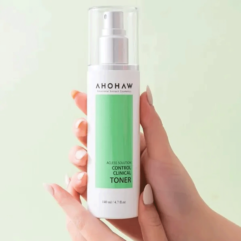 AHOHWA Control Clinical Toner 140ml - Oil Control & Pore Minimizing Facial Toner for Acne-Prone Skin | Perfect for Daily Skincare Routine & Post-Workout Refresh