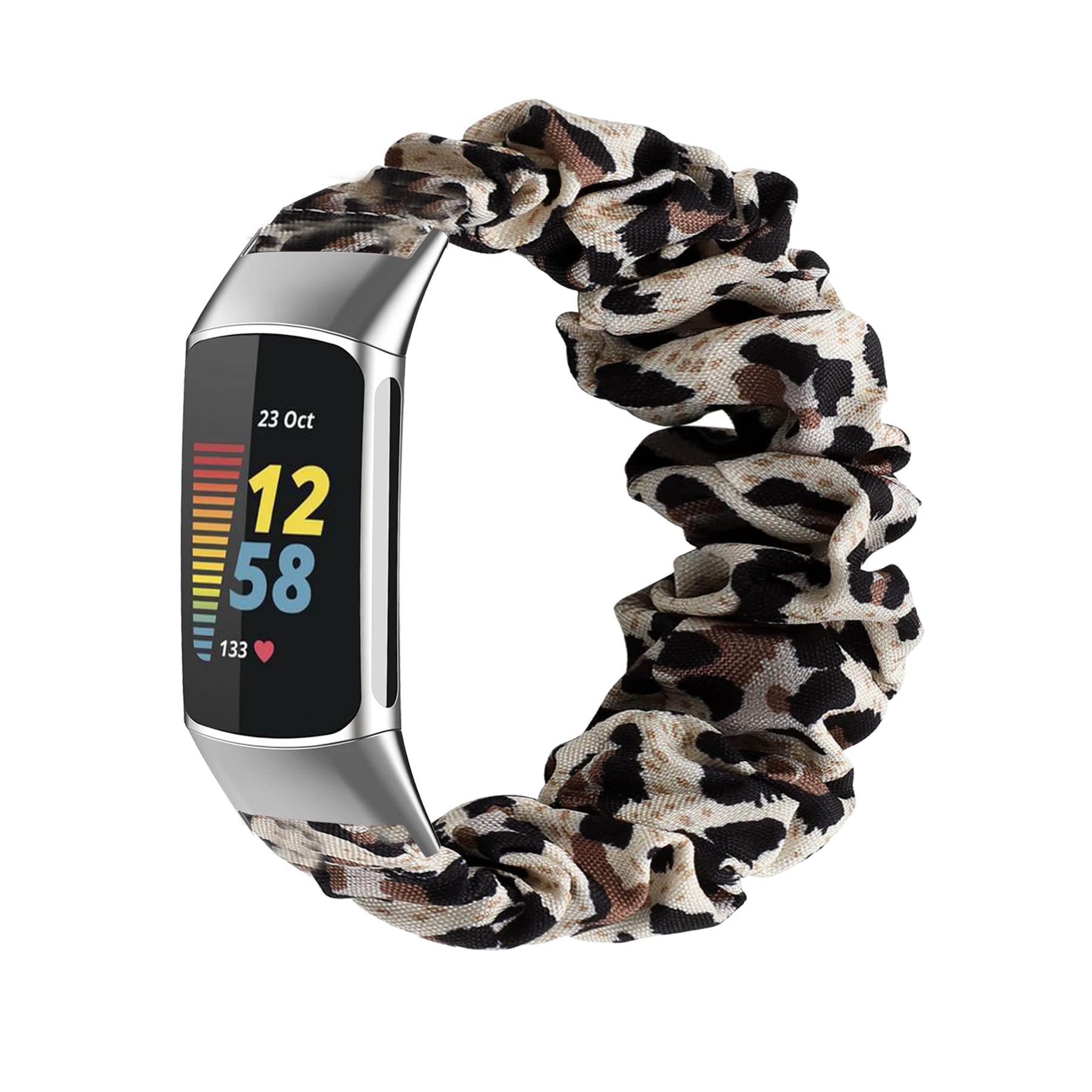 **Fitbit Charge 5 Replacement Bands for Women - Soft Fabric Elastic Scrunchie Watch Straps, Adjustable & Comfortable Wristbands - Perfect for Workouts, Running & Birthday Gifts**