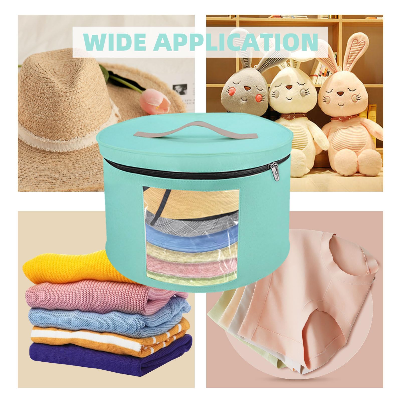 Stylish Stackable Round Brim Hat Storage Box for Women - Travel-Friendly Closet Organizer for Cowboy Hats, Stetson Hats & Accessories - Perfect for Home, Office & Travel Organization