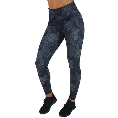 Shadow Wolves Leggings for Women - High Waisted Yoga Pants with Pockets, Soft & Stretchy Workout Leggings - Perfect for Gym, Running, Lounge & Everyday Wear