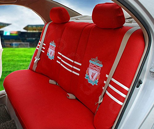 Liverpool FC Car Rear Seat Cover - Waterproof & Durable for SUVs, Sedans - Perfect for Soccer Fans & Travel Enthusiasts