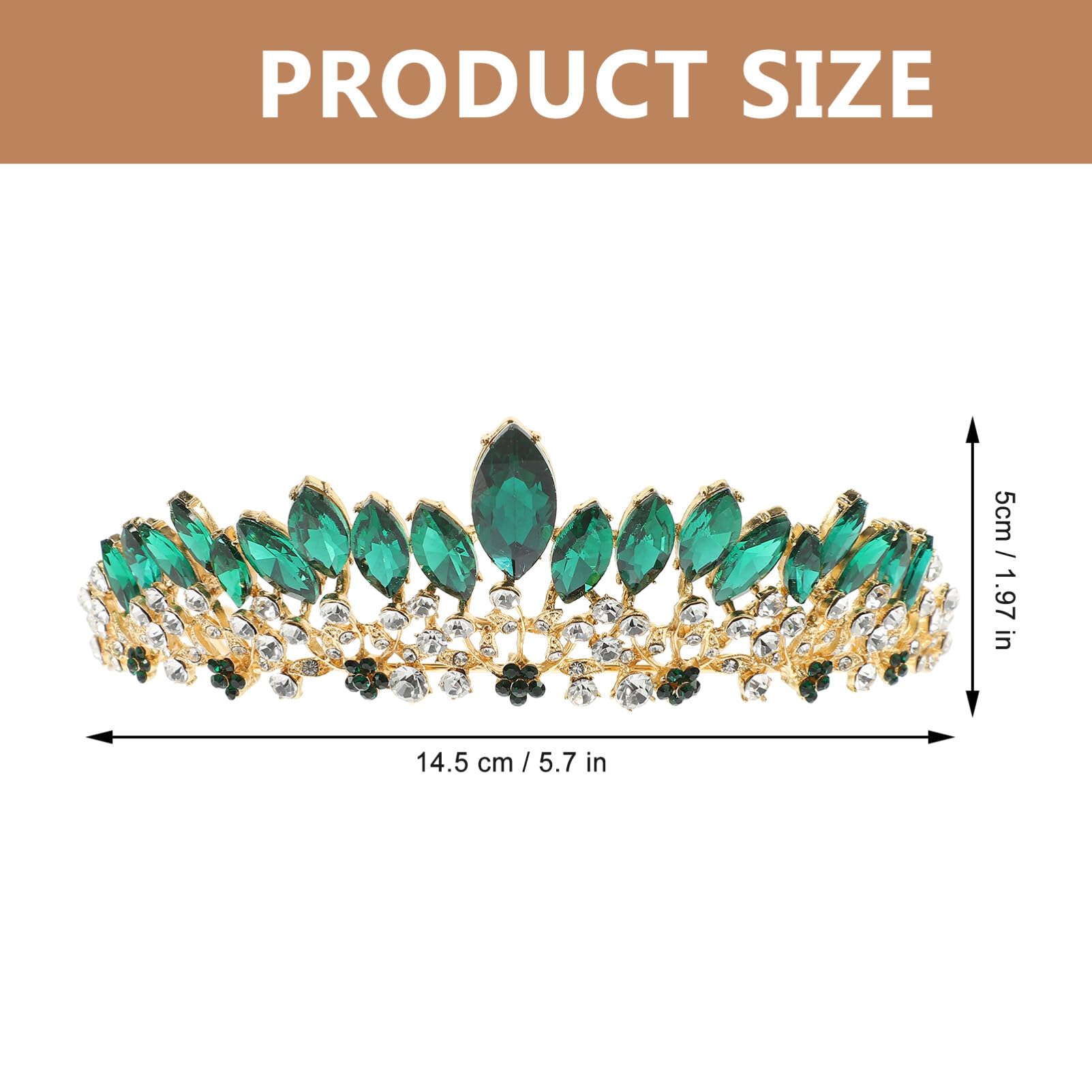 Amosfun Vintage Rhinestone Crown Headband - Elegant Bridal Hair Jewelry for Weddings, Birthdays & Cosplay | Perfect for Brides, Parties & Special Occasions
