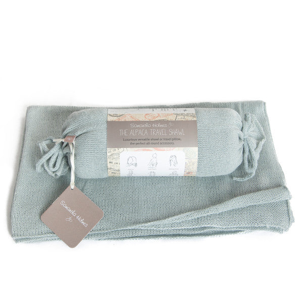 Samantha Holmes Alpaca Travel Shawl - Soft & Lightweight Wrap Scarf for Women - Perfect for Airplane, Office, and Outdoor Adventures