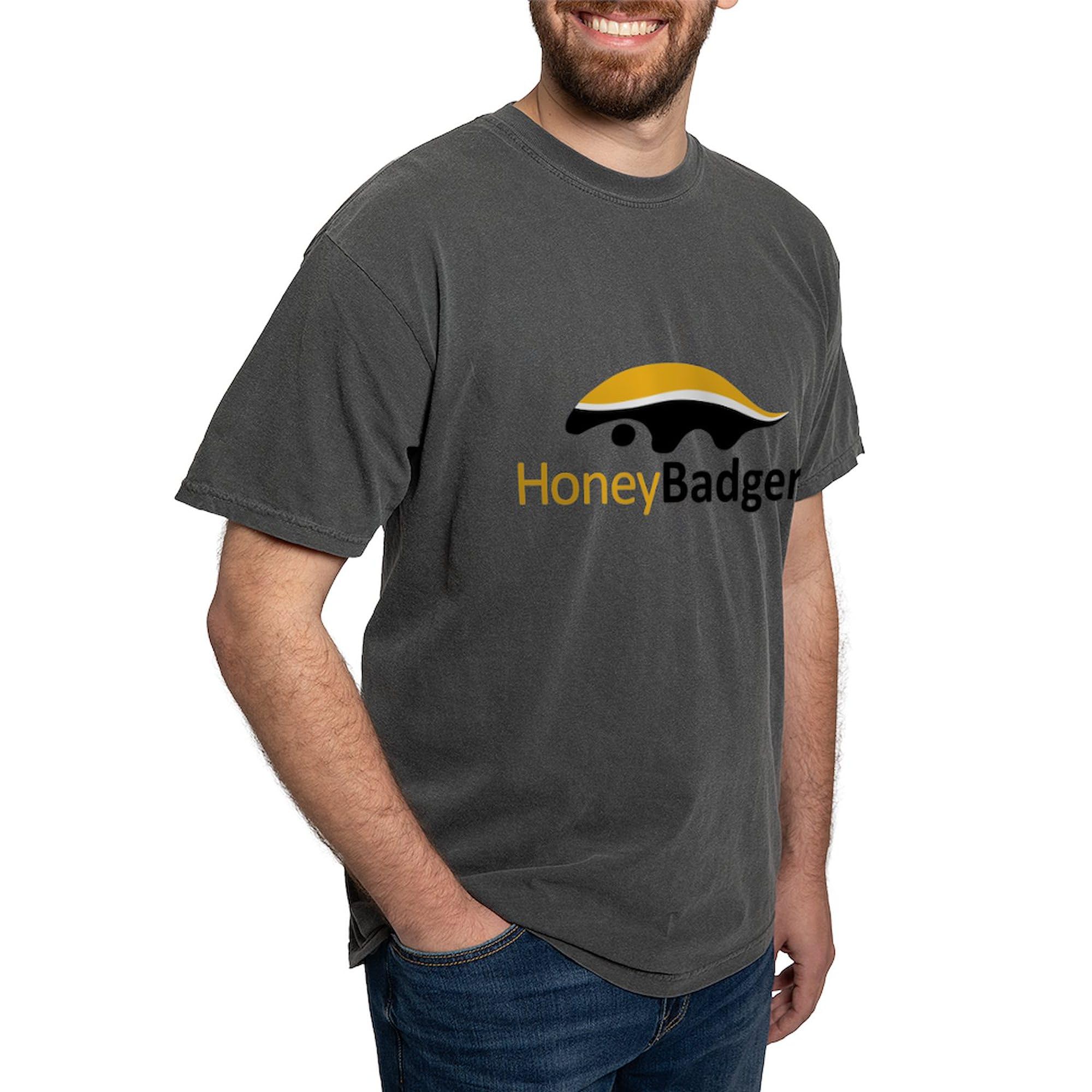 Honey Badger Logo T-Shirt for Men - Comfort Colors Cotton Tee - Casual Wear, Gifts & Everyday Outfits