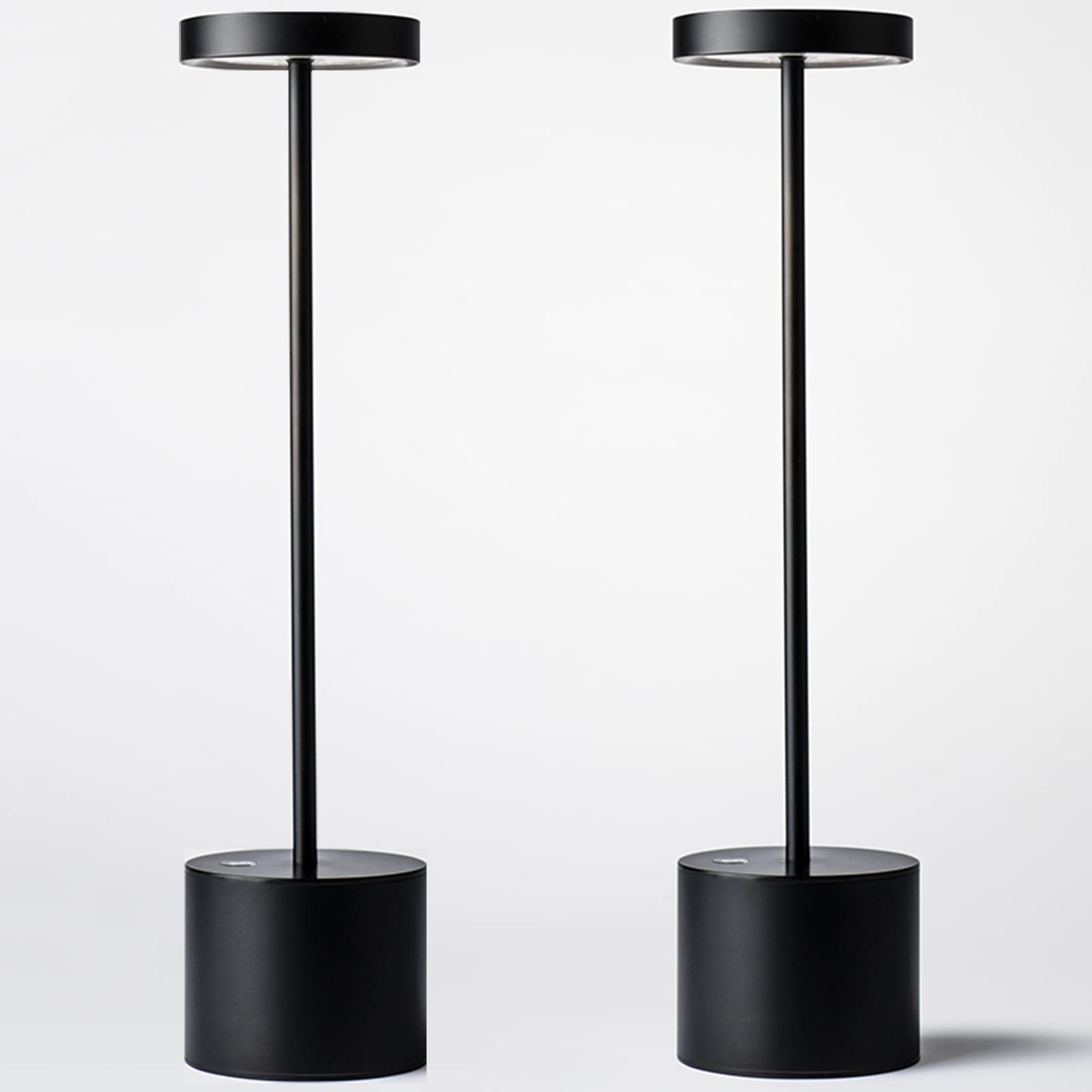 SAKRINGT 2 Pack Rechargeable Cordless LED Table Lamps - 6000mAh Battery Operated, 3-Level Stepless Dimmable Desk Light for Bedroom, Living Room, Office & Outdoor Use - Perfect for Reading, Working & Camping