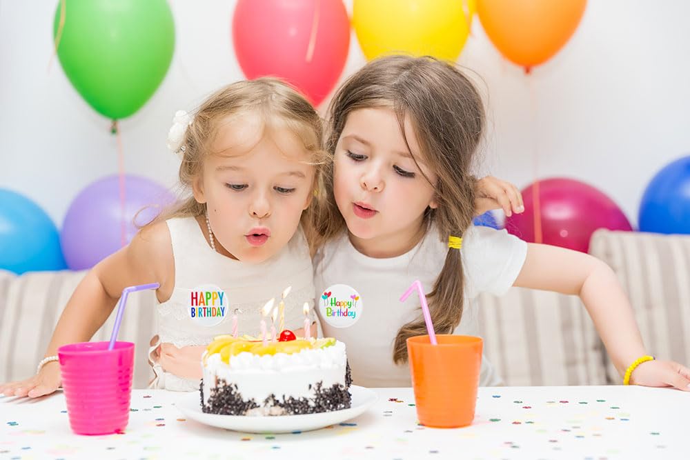 Birthday Girl Pin Badges - Cute Tinplate Party Favors for Girls Birthday Celebrations, Baby Showers & Special Events