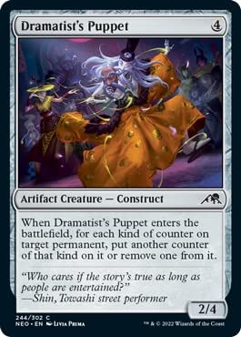 Magic: The Gathering - Dramatist's Puppet (244) - Kamigawa: Neon Dynasty Trading Card Game - Collectible MTG Card for Deck Building & Strategy Games