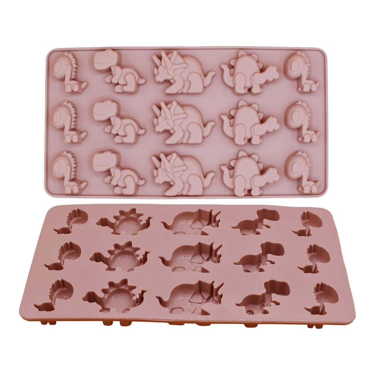 Dinosaur Silicone Mold Baking Tray - Non-Stick Food Grade Dino & T-Rex Shaped Chocolate Candy Mold for Kids DIY Treats, Ice Pops, Cupcakes | Freezer, Oven & Dishwasher Safe BPA-Free | Perfect for Birthday Parties, Classroom Activities & Holiday Baking