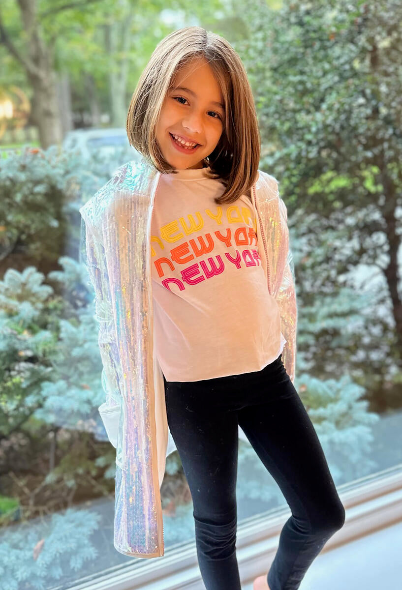 Tweenstyle Sequin Raincoat for Girls - Waterproof Glitter Jacket in 6 Colors | Perfect for School, Playdates & Outdoor Activities
