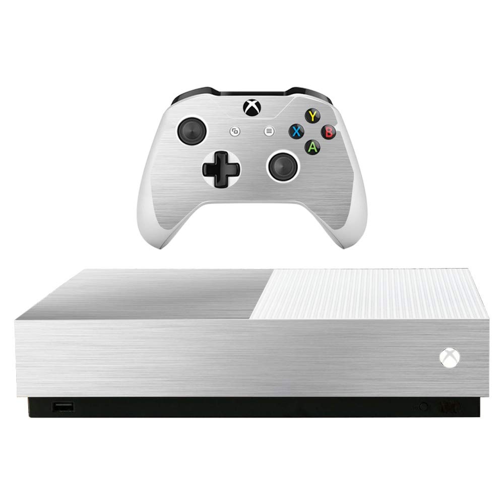 MightySkins Protective Vinyl Decal Wrap Cover for Microsoft Xbox One S All-Digital Edition - Cold Steel Design | Durable, Scratch-Resistant Skin | Easy to Apply & Remove | Made in USA | Perfect for Gaming Setups & Personalization