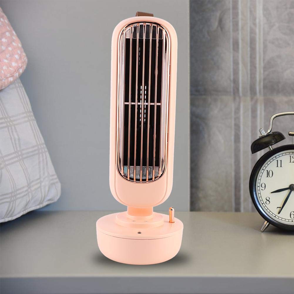 3-Speed USB Retro Mini Humidifier Fan - Leafless, Quiet Desktop Fan with Mist Spray (Pink) - Perfect for Home, Office & Bedroom Cooling