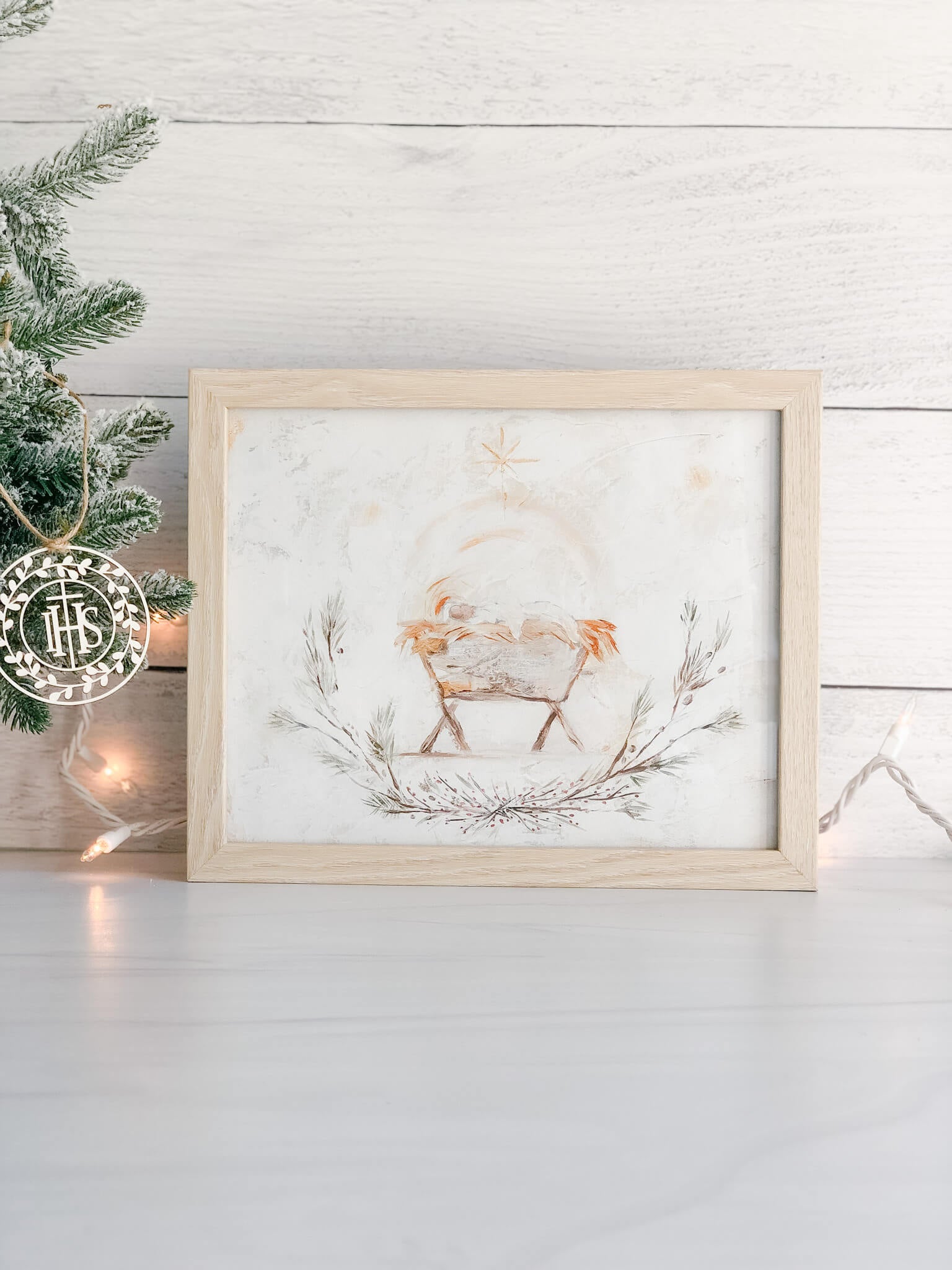 Away In a Manger Print - Religious Christmas Wall Art Decor for Home, Church & Nursery - Perfect for Holiday Decorations & Gift Giving
