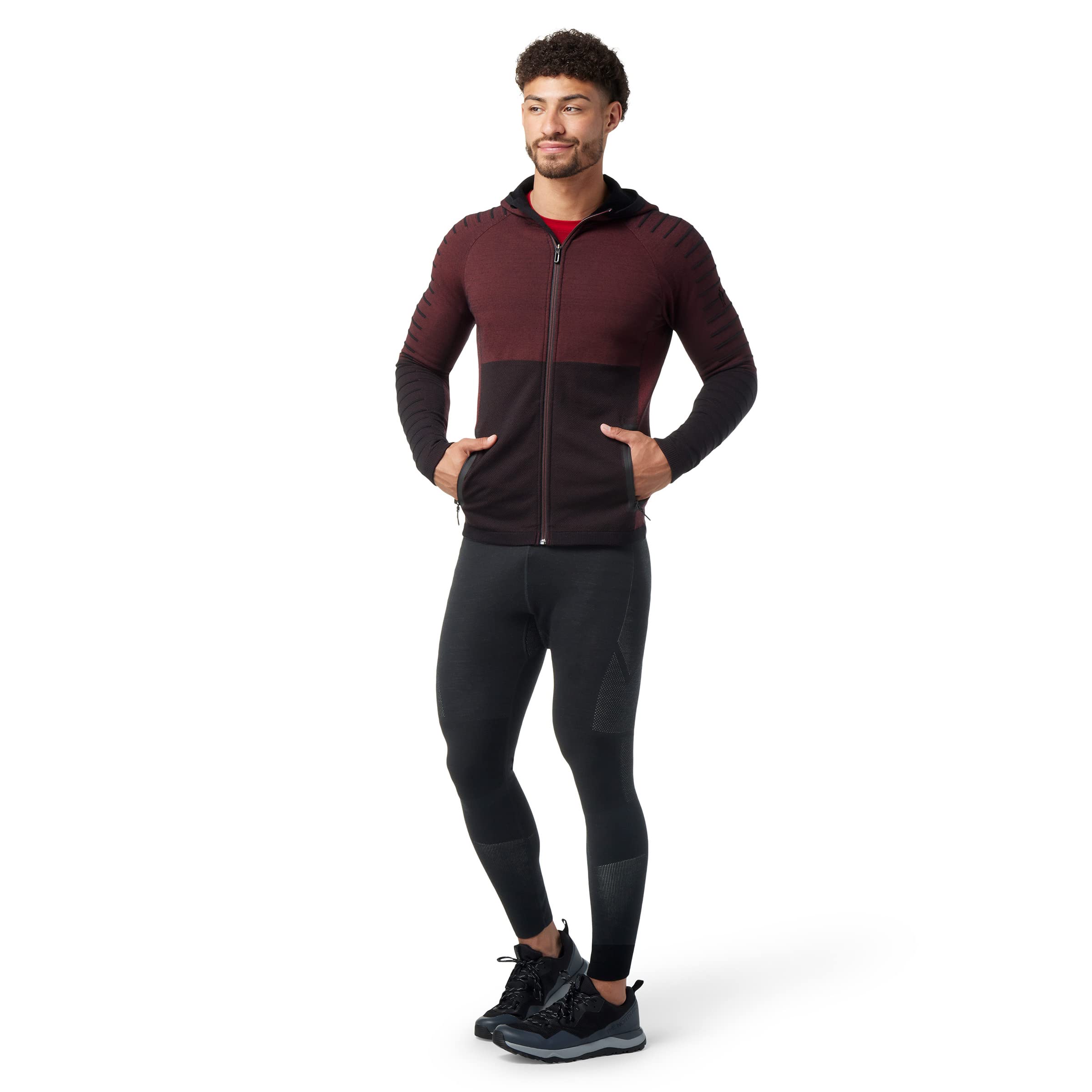 Smartwool Men's Intraknit Merino Wool Fleece Full Zip Hoodie - Lightweight, Breathable & Odor-Resistant Winter Jacket for Hiking, Camping & Outdoor Activities (Regular Fit)