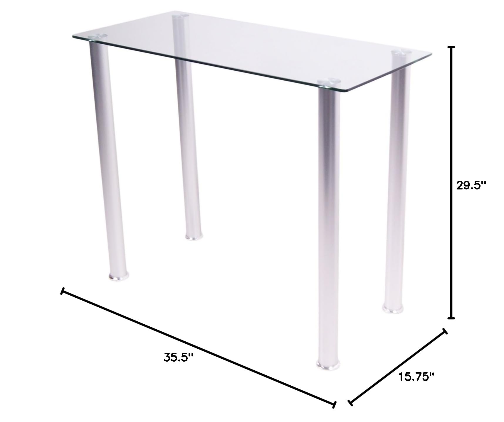 Premium White Tempered Glass Utility Desk Stand - Durable & Scratch-Resistant for Office, Kitchen, or Craft Room Organization