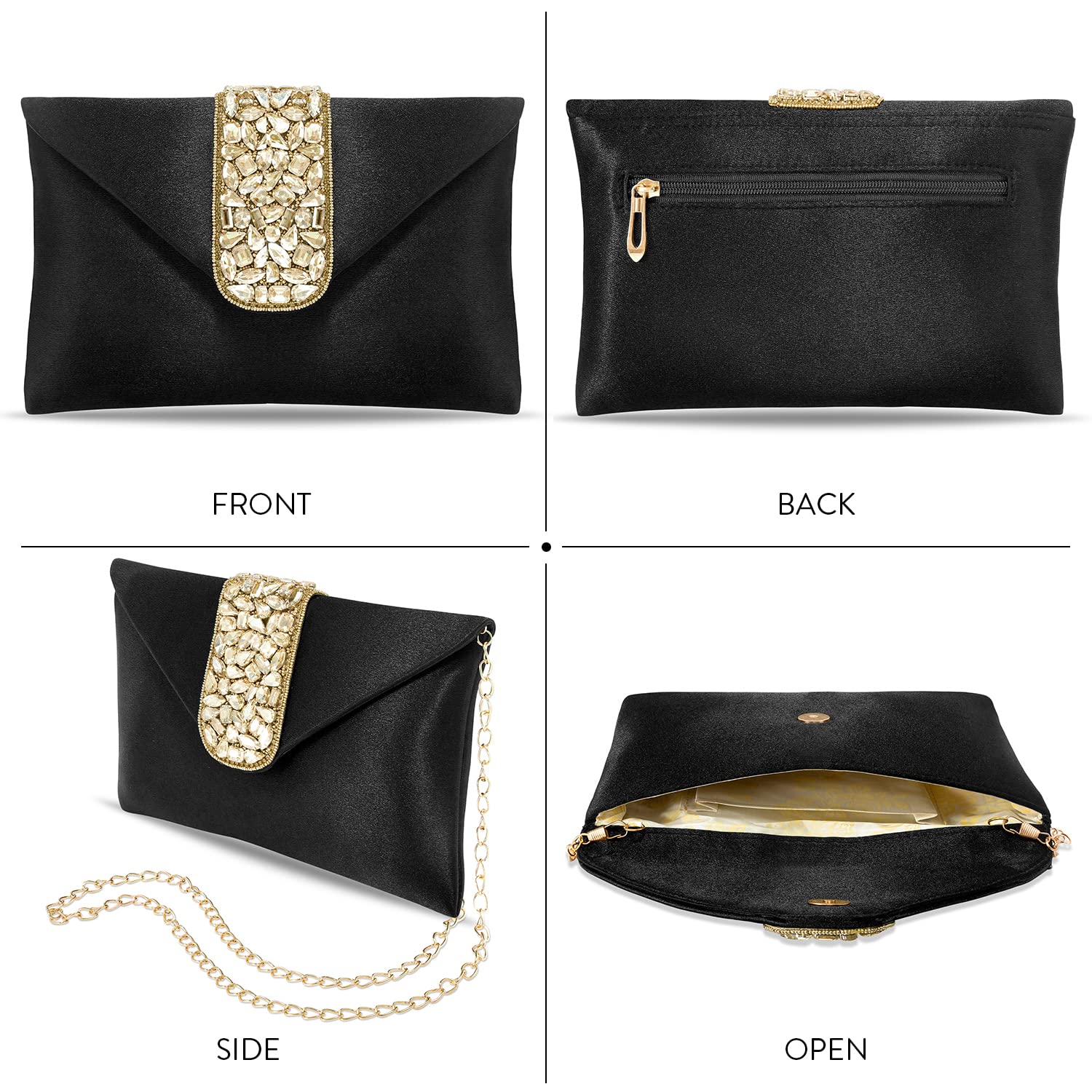 Peora Women's Clutch Purse - Elegant Evening Bag for Weddings, Parties & Special Occasions | Perfect Bridal Gift & Formal Event Accessory