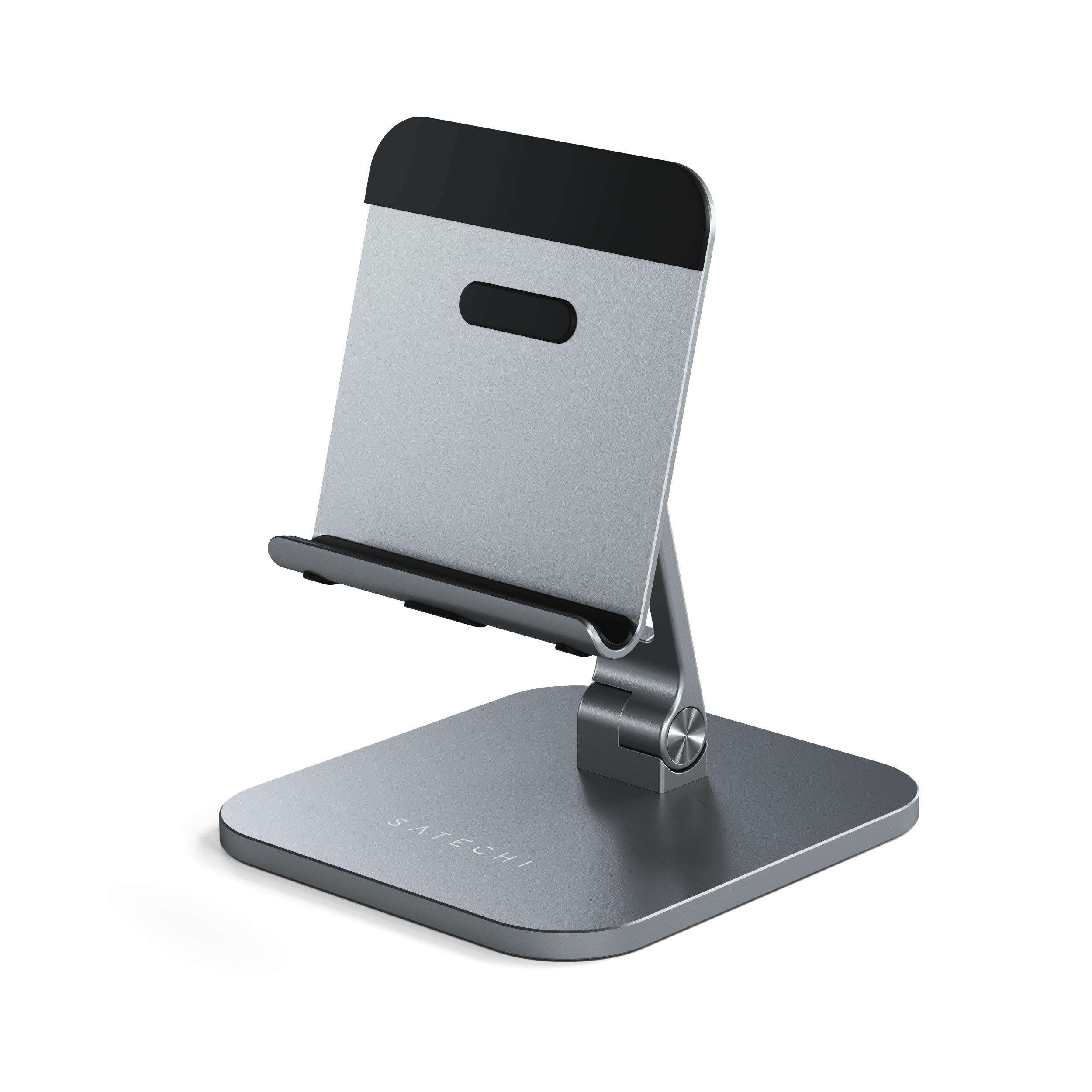 Satechi Aluminum Adjustable Desktop Stand with Soft Pads - Compatible with iPad Pro M2/M1, iPad Air M1, iPad Mini, iPhone 16/15/14 Series & More - Perfect for Home Office, Workstation & Tablet Viewing