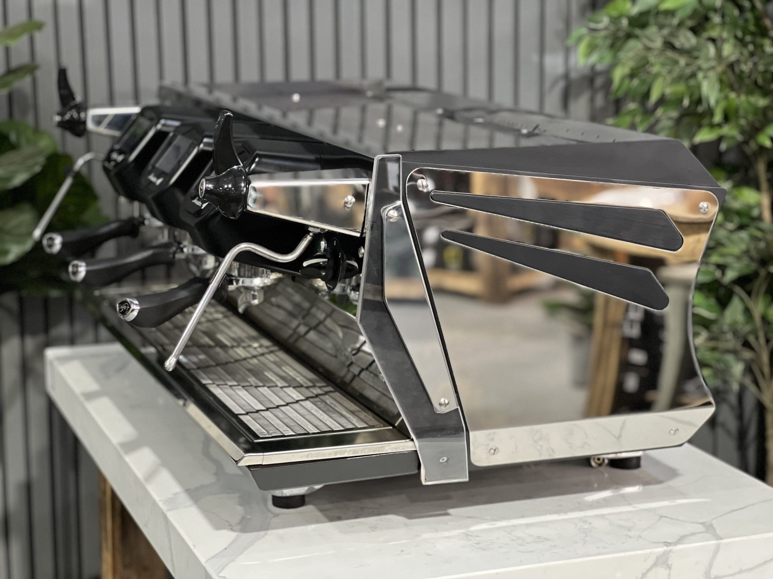 BFC Aviator 3 Group Black & Stainless Espresso Machine - Professional Commercial Coffee Maker for Cafes, Restaurants, and Coffee Shops