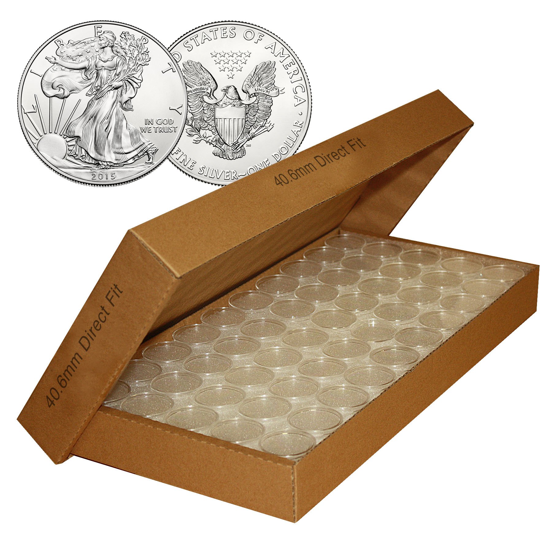 1000 Pack Airtight 40.6mm Direct Fit Coin Capsules - Perfect for Silver Eagle 1oz Bullion Coins (Ideal for Coin Collectors, Investors & Safe Storage)