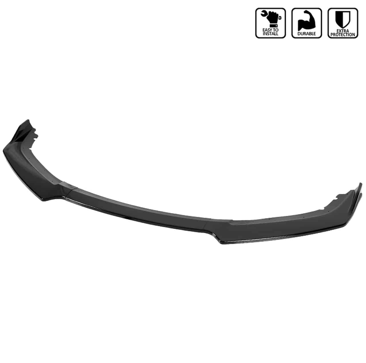 AK Style Front Lip Splitter for 2016-2018 Honda Civic Coupe/Sedan (2/4 Door) - 3 Piece Set - Aggressive Exterior Styling Upgrade for Street & Show Cars