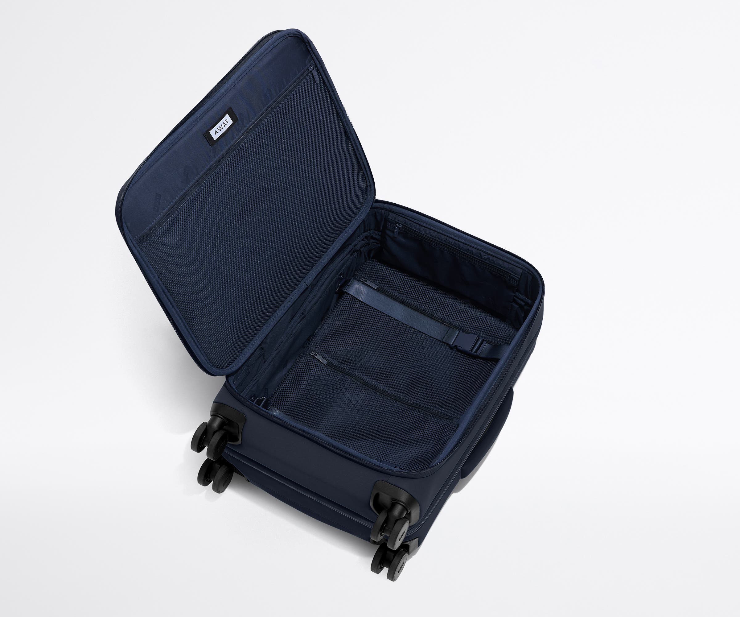 Navy Blue Softside Bigger Carry On Luggage - Lightweight Expandable Suitcase for Travel, Business Trips & Weekend Getaways