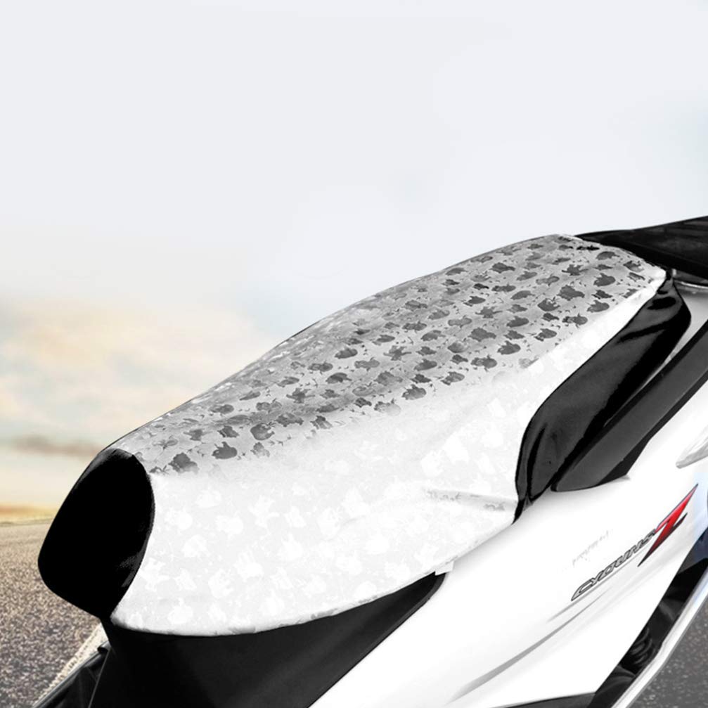 LIOOBO Waterproof Motorcycle Seat Cover - 3D Blush Design, Quilted Triangle Pattern, Universal Fit for Electric Bikes - Perfect for Rainy Days & Outdoor Riding Protection