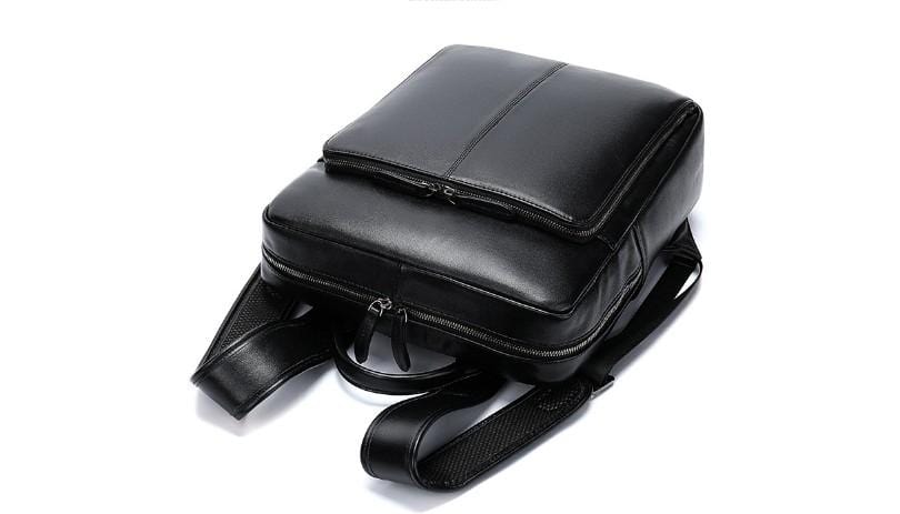 Women's Stylish Black Leather Backpack Purse - Fashionable Laptop Bag for Work, Travel & Daily Commute
