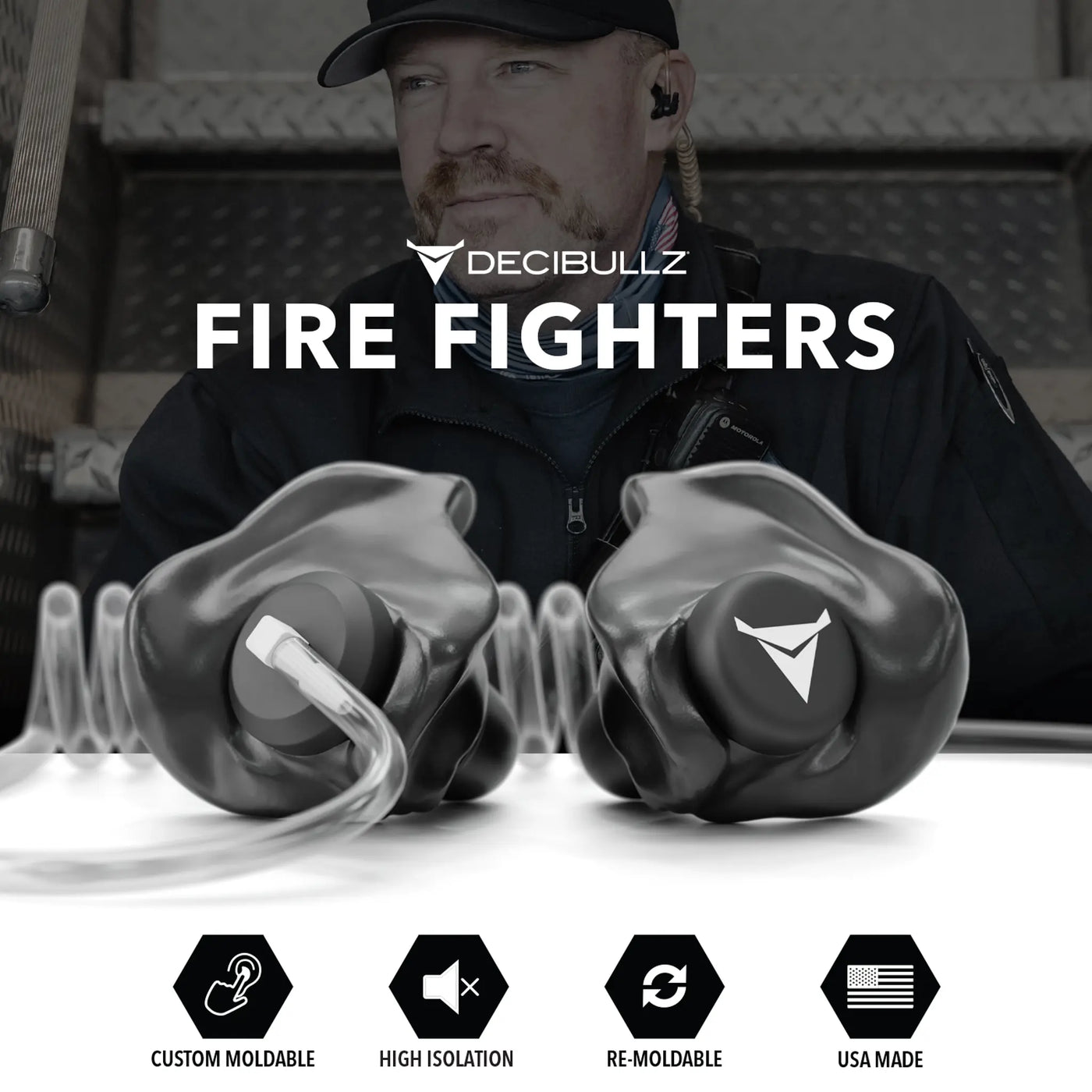 Decibullz Custom Moldable Earpieces - Personalized Hearing Protection for Shooting, Motorcycling & Noise Reduction | Comfortable DIY Ear Plugs for Work, Concerts & Sleep