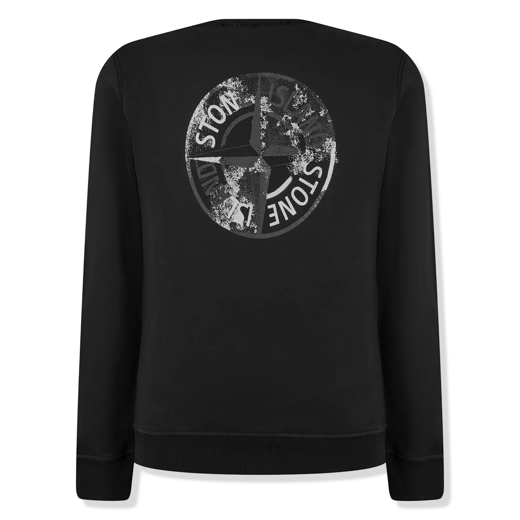 Stone Island Men's Dial Logo Black Sweatshirt | Casual Pullover Hoodie for Streetwear & Urban Fashion | Perfect for Everyday Wear & Outdoor Activities