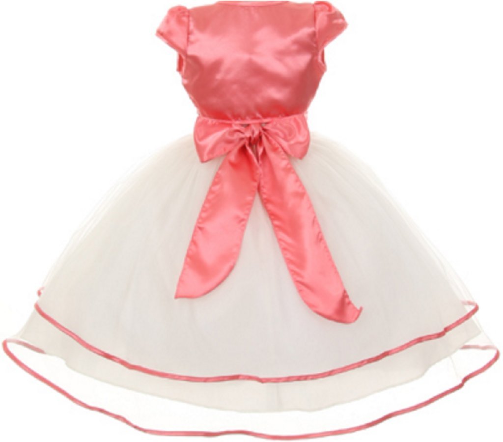 Little Girls Beaded Floral Embroidery Dresses - Special Flower Design Summer Party & Special Occasion Outfits for Toddlers
